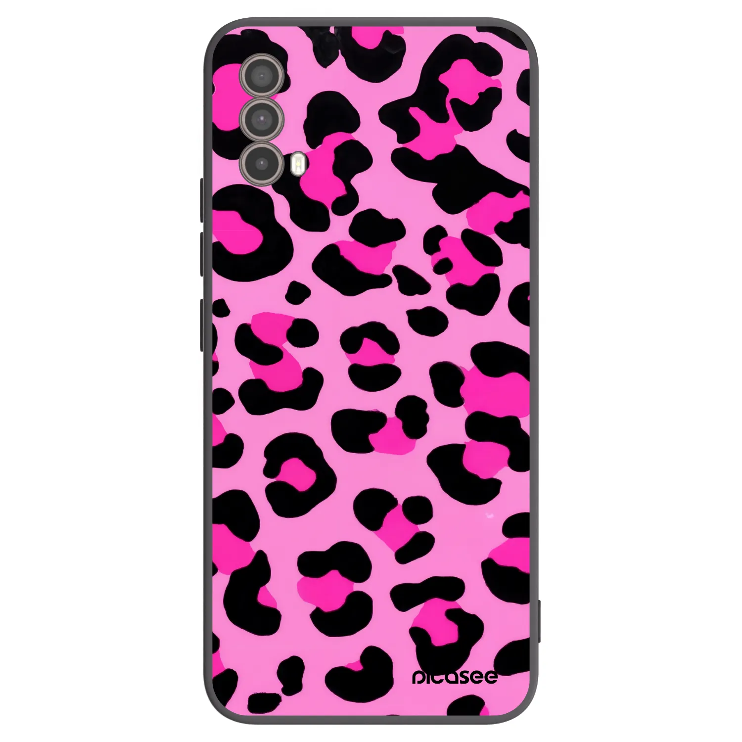 Picasee Μαύρη θήκη σιλικόνης για Motorola Moto E40 - Pink Tiger