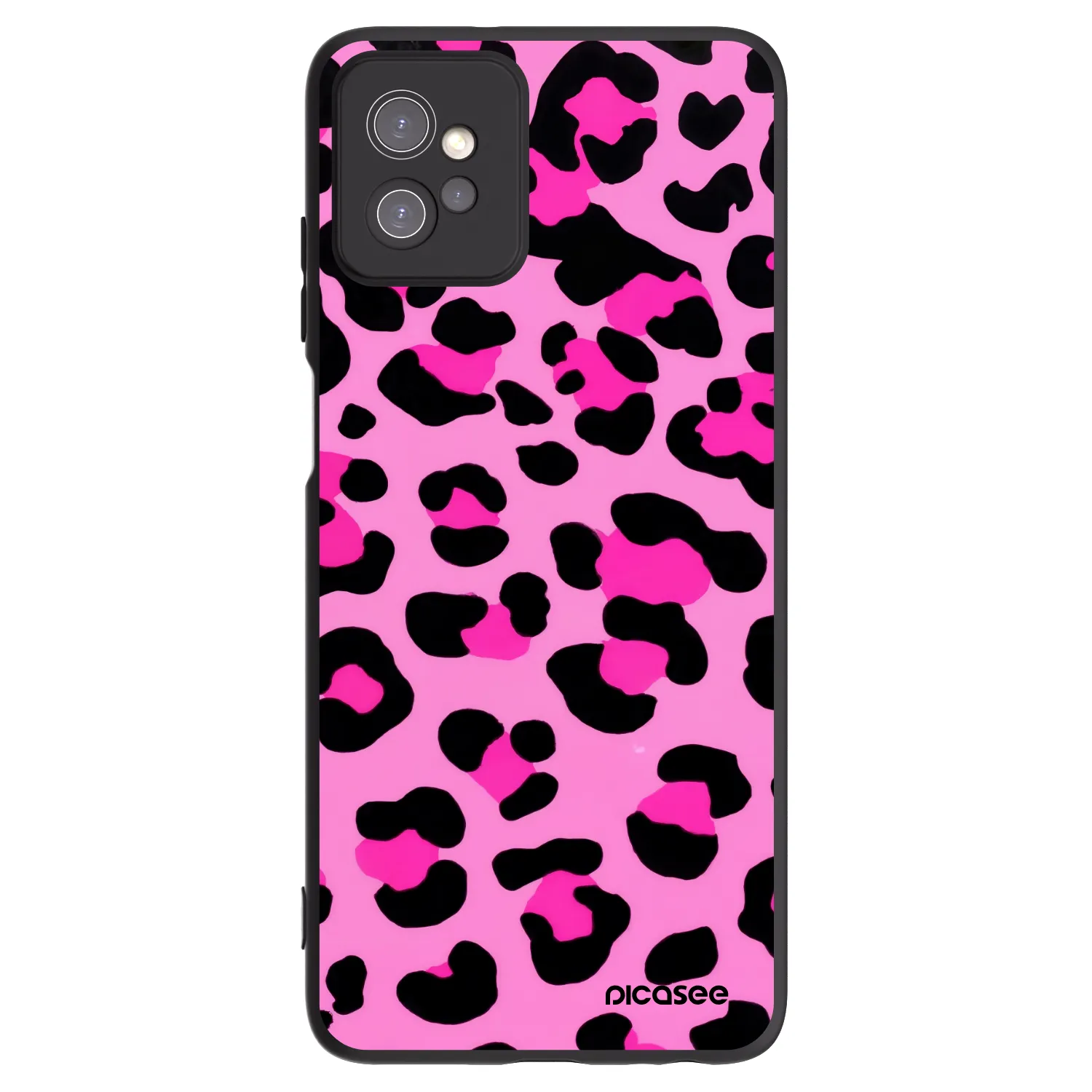 Picasee Μαύρη θήκη σιλικόνης για Motorola Moto G32 - Pink Tiger