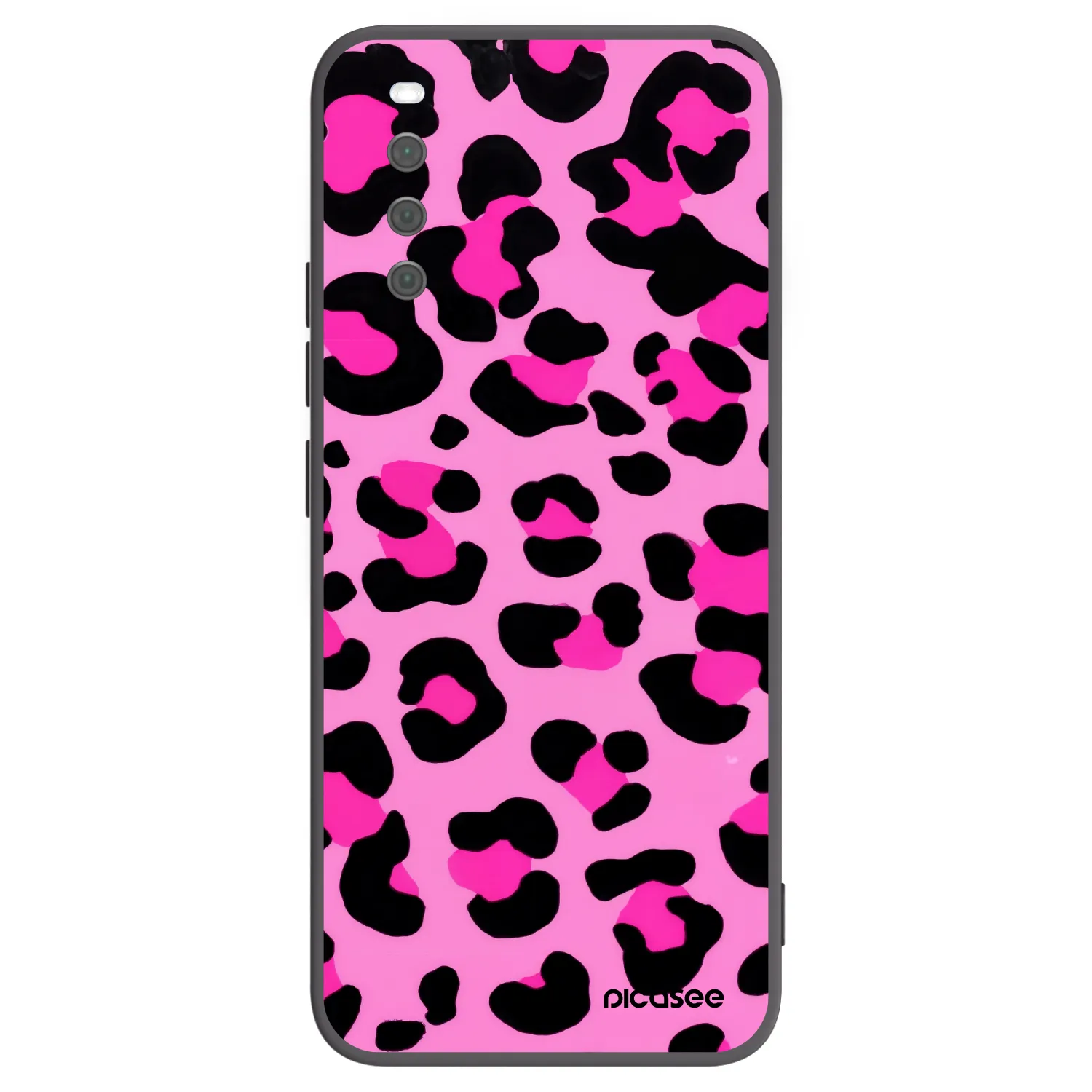 Picasee Μαύρη θήκη σιλικόνης για Sony Xperia 10 III - Pink Tiger