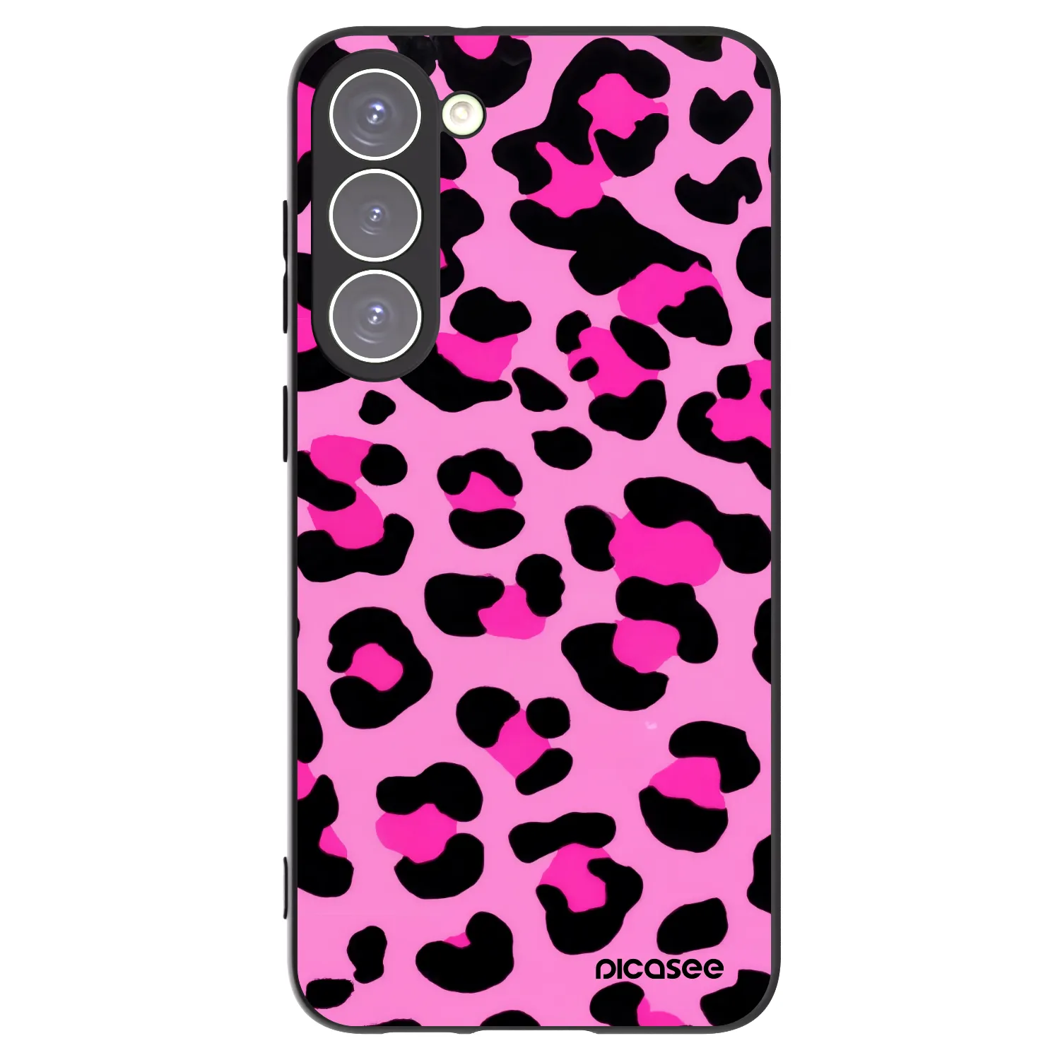 Picasee Μαύρη θήκη σιλικόνης για Samsung Galaxy S23+ 5G - Pink Tiger