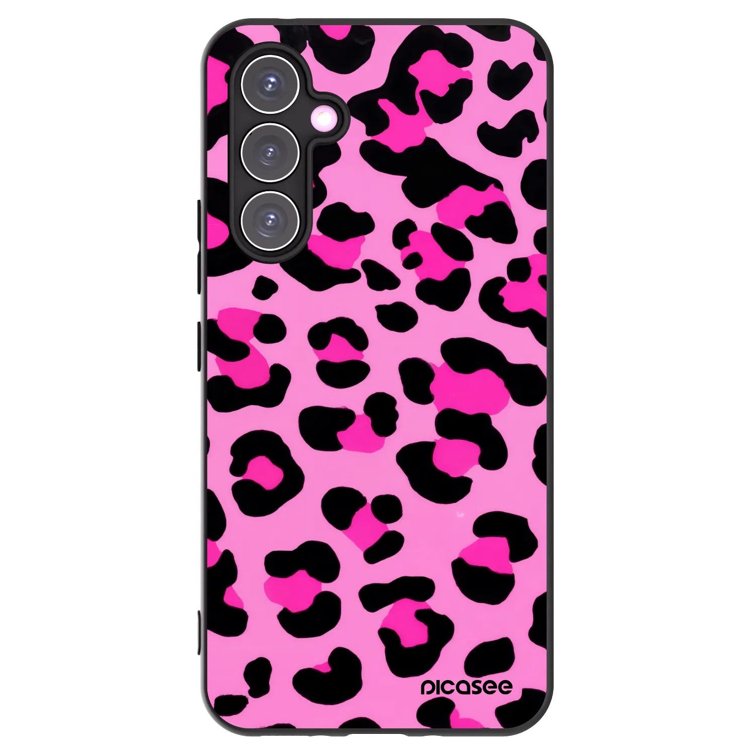 Picasee Μαύρη θήκη σιλικόνης για Samsung Galaxy A54 5G A546B - Pink Tiger