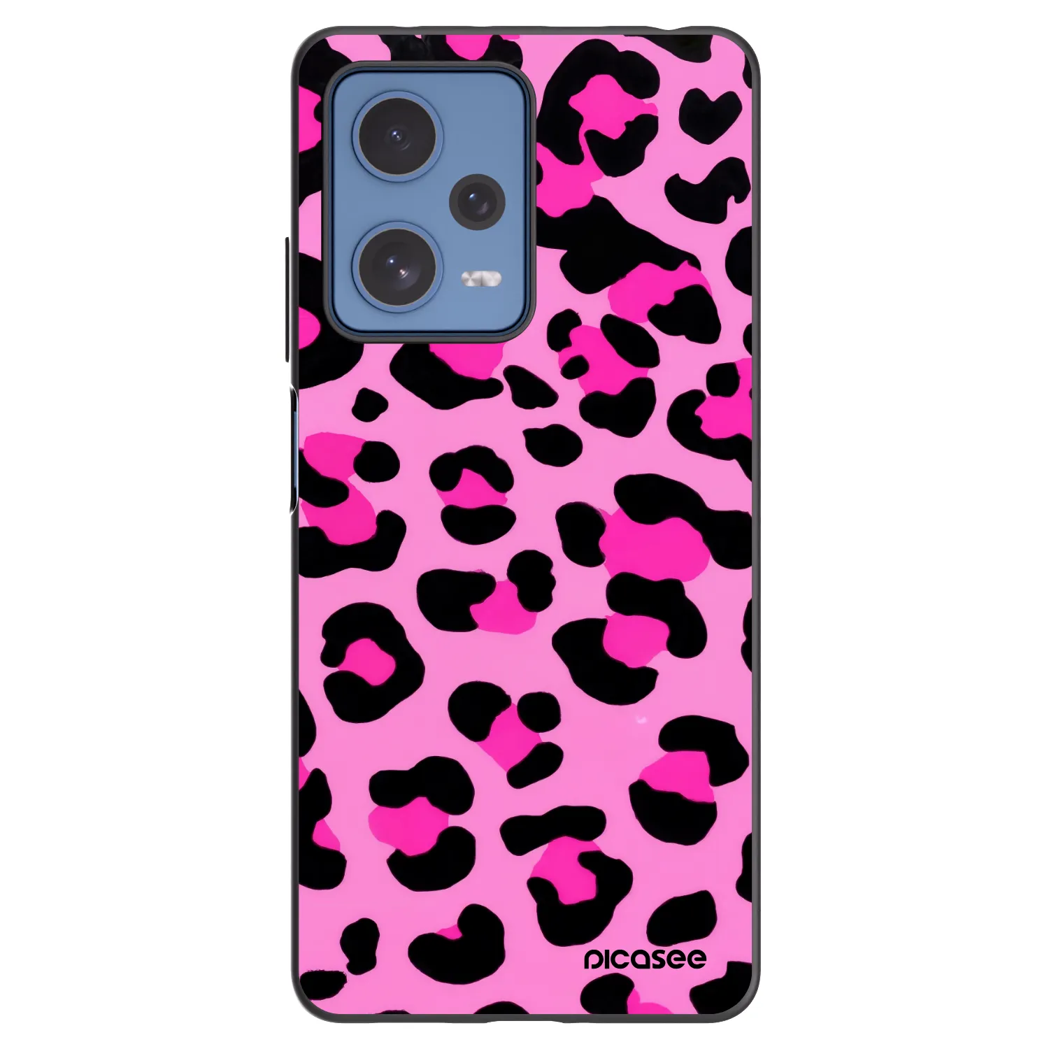 Picasee Μαύρη θήκη σιλικόνης για Xiaomi Redmi Note 12 Pro 5G - Pink Tiger