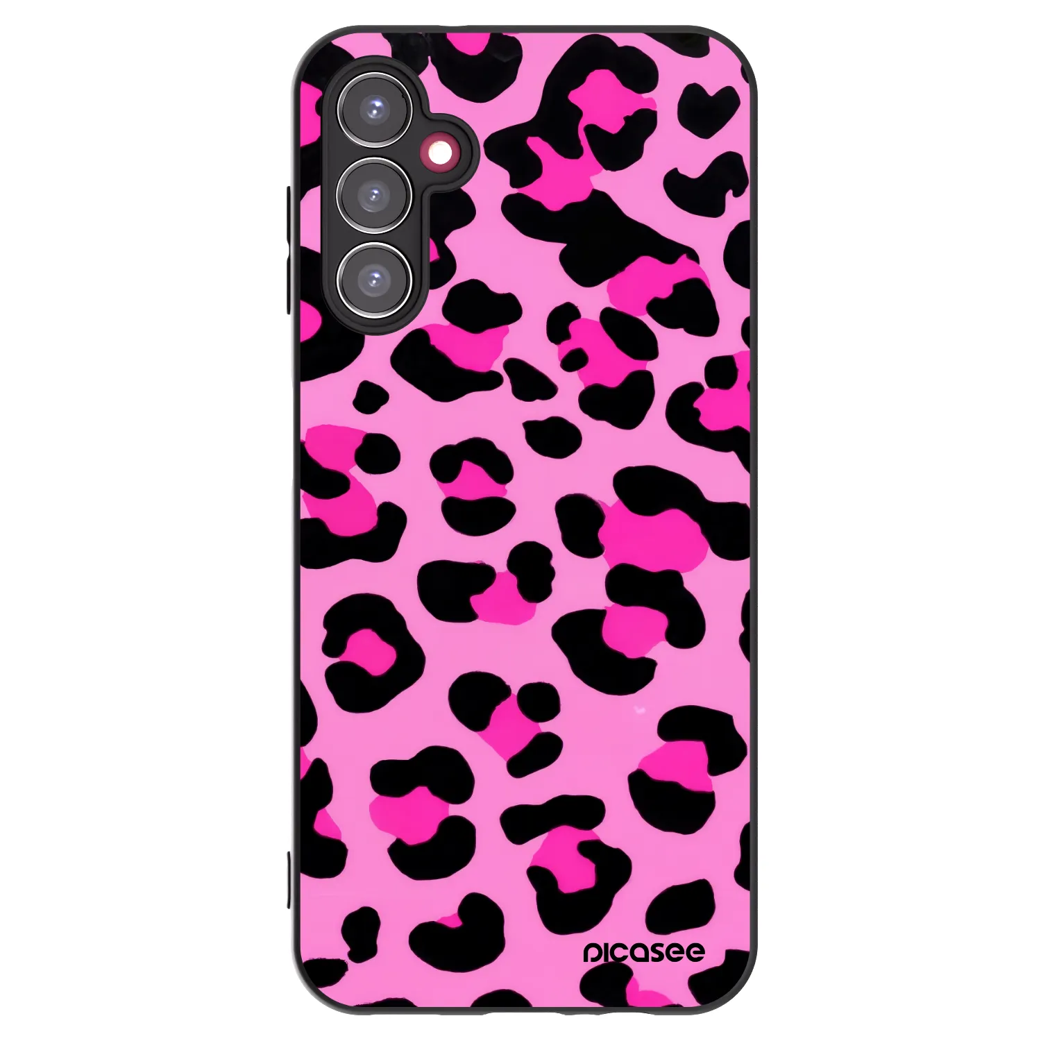 Picasee Μαύρη θήκη σιλικόνης για Samsung Galaxy A14 4G A145R - Pink Tiger