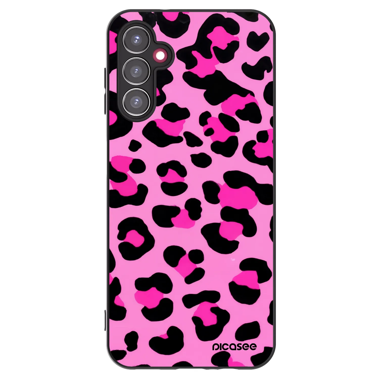 Picasee Μαύρη θήκη σιλικόνης για Samsung Galaxy A14 5G A146P - Pink Tiger