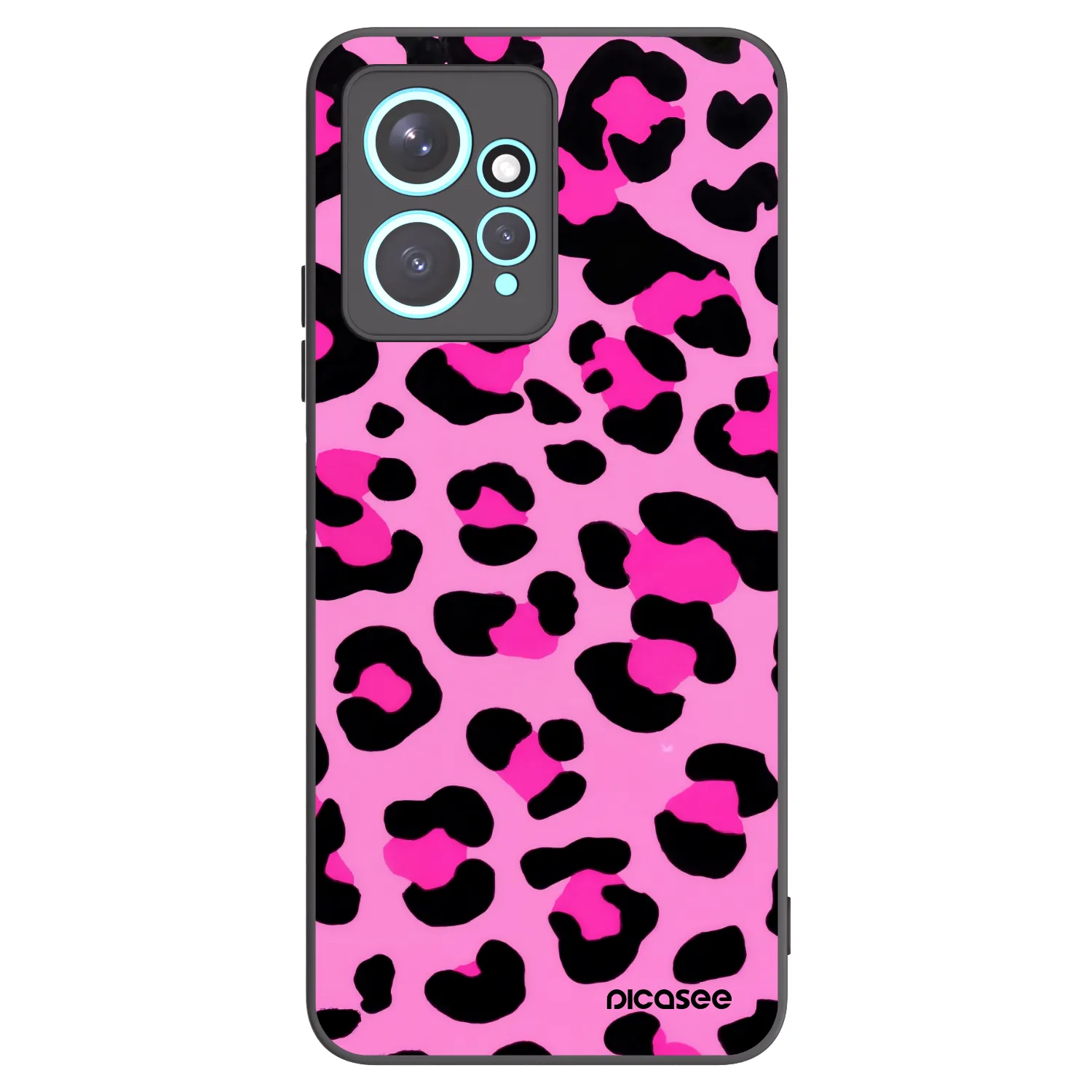 Picasee Μαύρη θήκη σιλικόνης για Xiaomi Redmi Note 12 4G - Pink Tiger