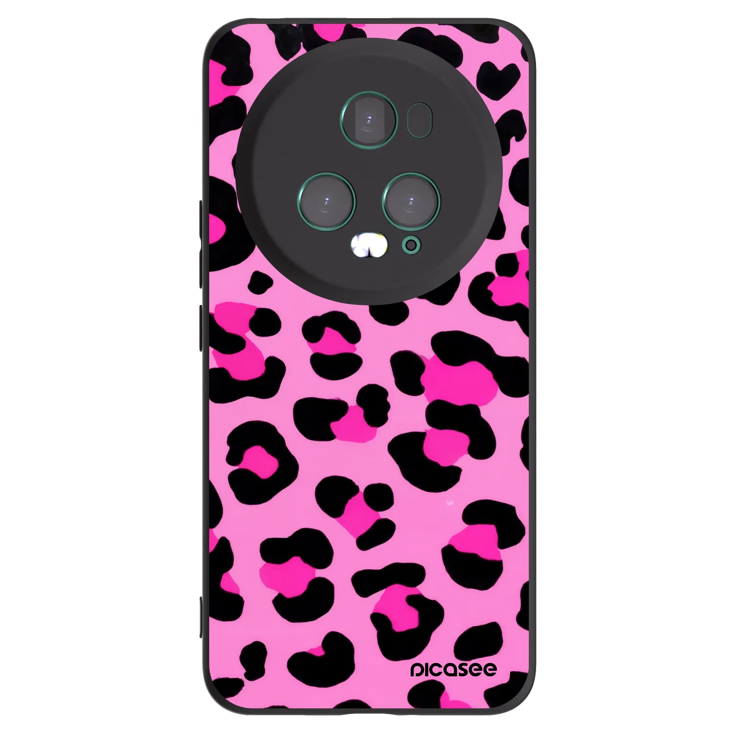 Picasee Μαύρη θήκη σιλικόνης για Honor Magic5 Pro - Pink Tiger