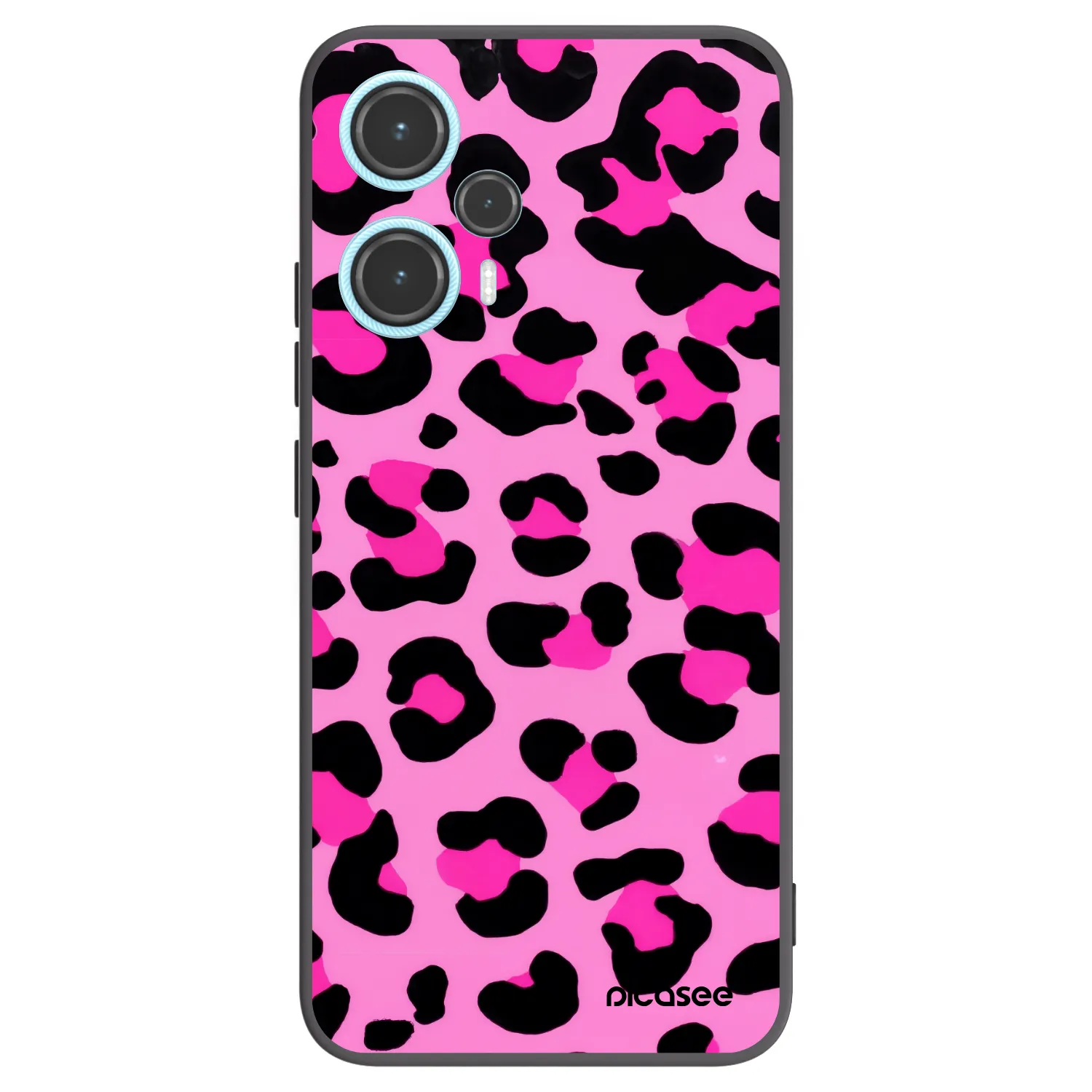 Picasee Μαύρη θήκη σιλικόνης για Xiaomi Poco F5 - Pink Tiger