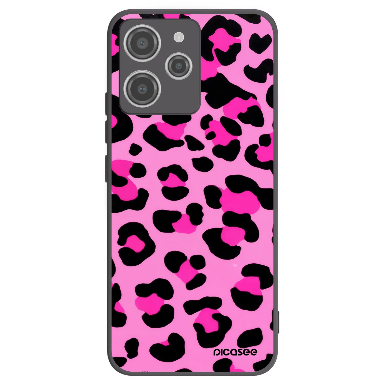 Picasee Μαύρη θήκη σιλικόνης για Xiaomi Redmi 12 4G - Pink Tiger