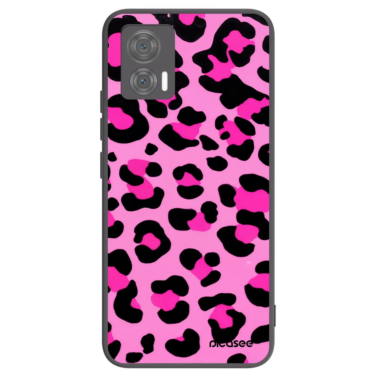 Picasee Μαύρη θήκη σιλικόνης για Motorola Edge 30 Neo - Pink Tiger