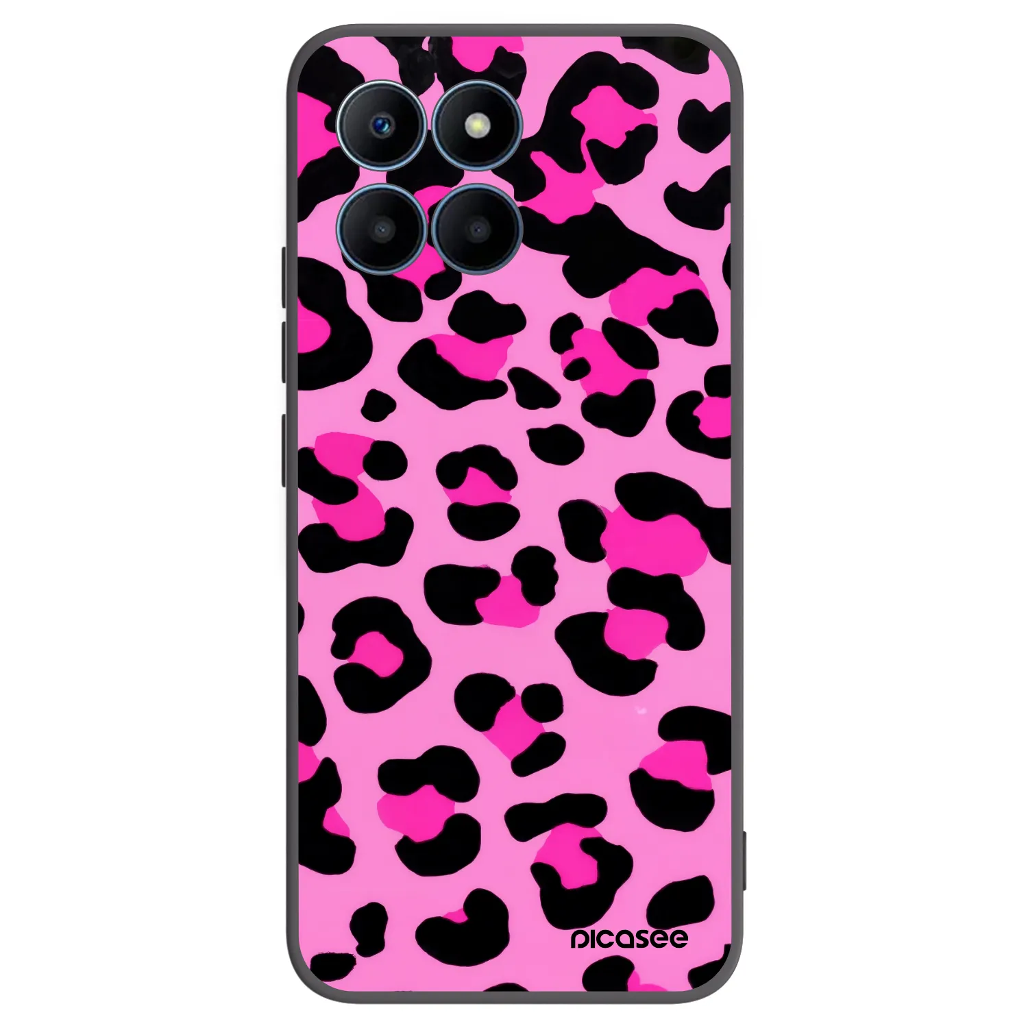 Picasee Μαύρη θήκη σιλικόνης για Honor 70 Lite - Pink Tiger