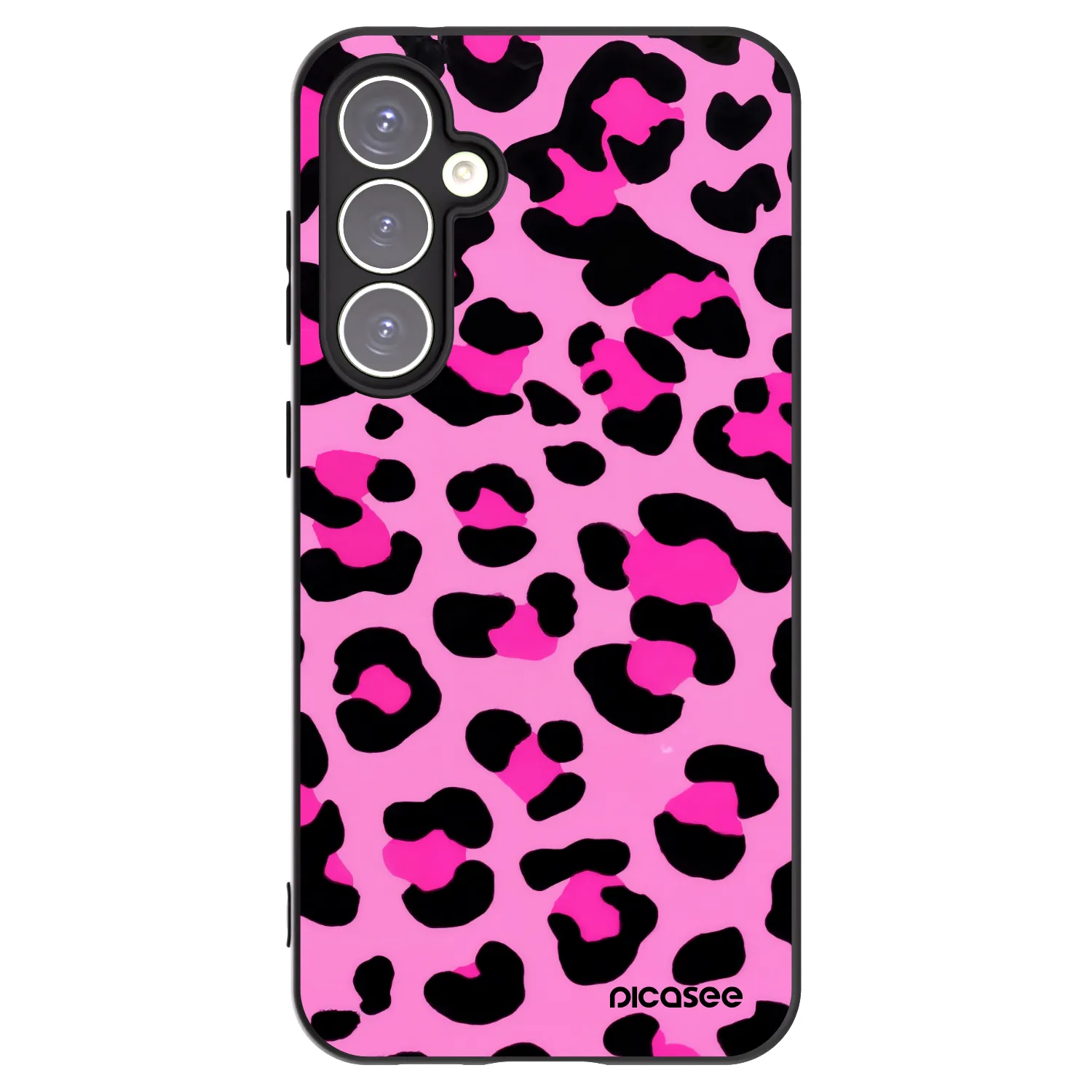 Picasee Μαύρη θήκη σιλικόνης για Samsung Galaxy S23 FE S711B - Pink Tiger