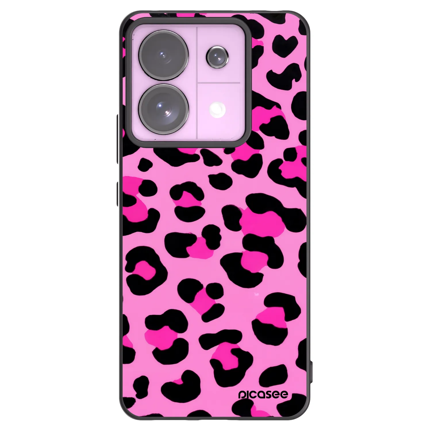 Picasee Μαύρη θήκη σιλικόνης για Xiaomi Redmi Note 13 Pro 5G - Pink Tiger