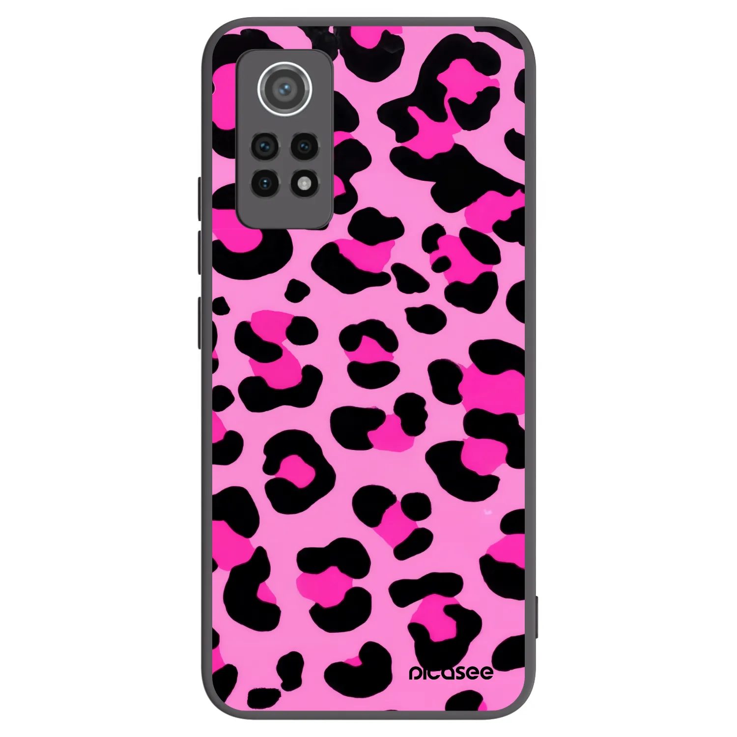 Picasee Μαύρη θήκη σιλικόνης για Xiaomi Redmi Note 12 Pro 4G - Pink Tiger