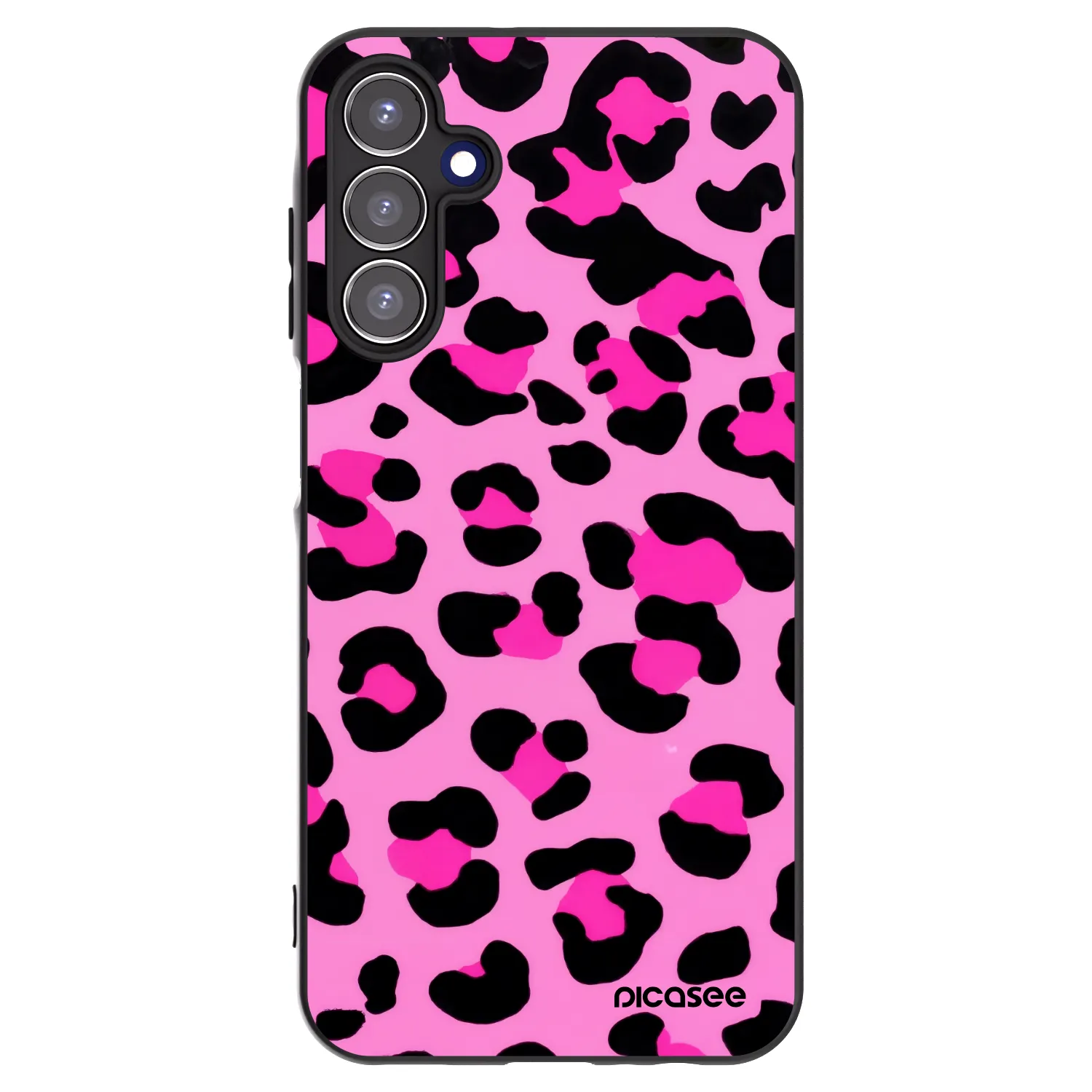 Picasee Μαύρη θήκη σιλικόνης για Samsung Galaxy A15 A156B 5G - Pink Tiger