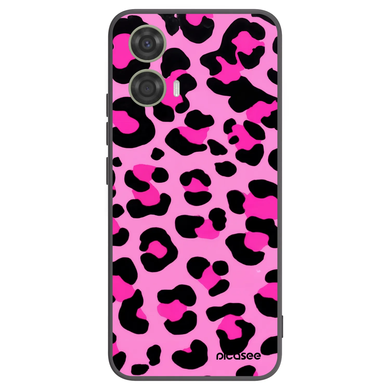 Picasee Μαύρη θήκη σιλικόνης για Motorola Moto G24 - Pink Tiger