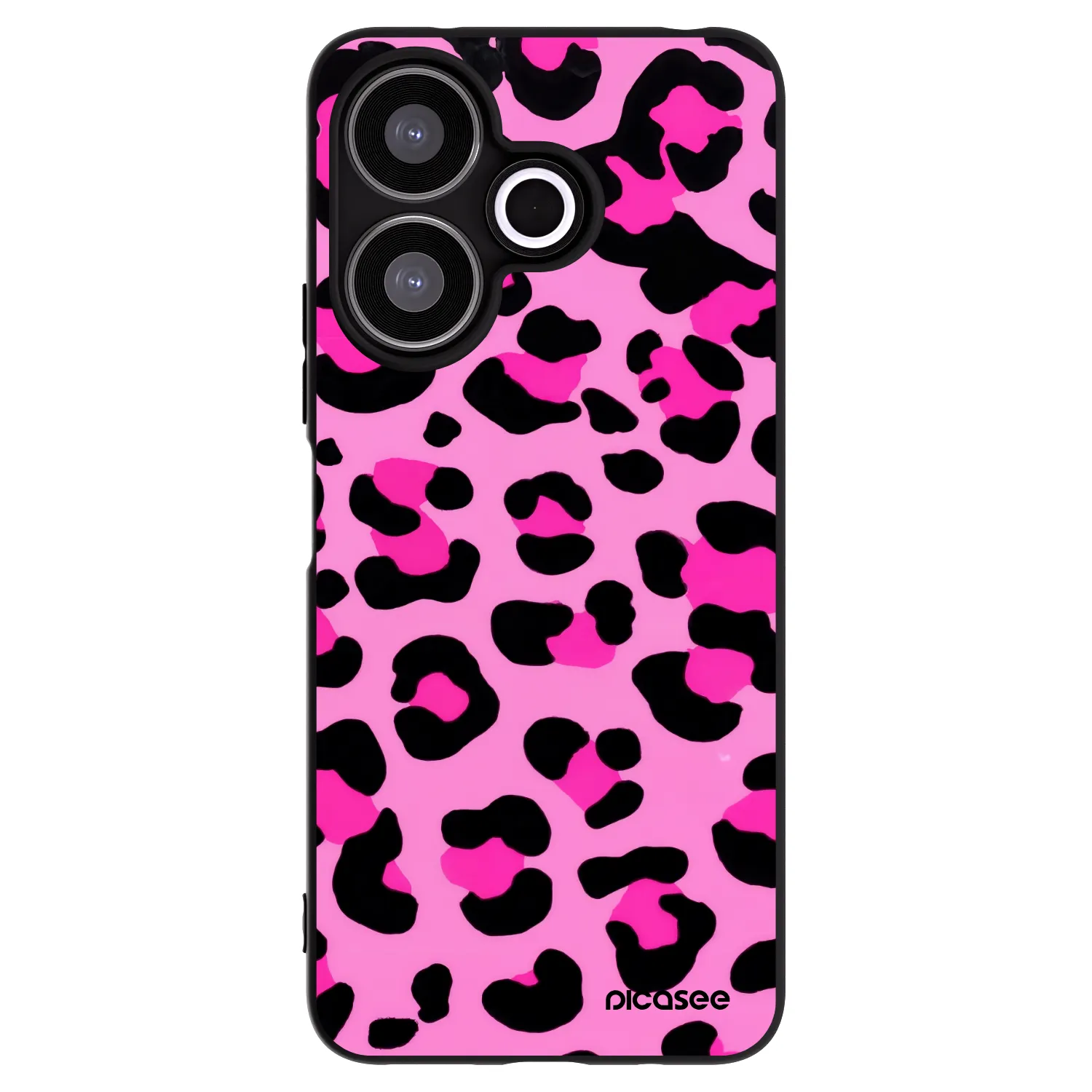 Picasee Μαύρη θήκη σιλικόνης για Xiaomi Redmi 13 4G - Pink Tiger