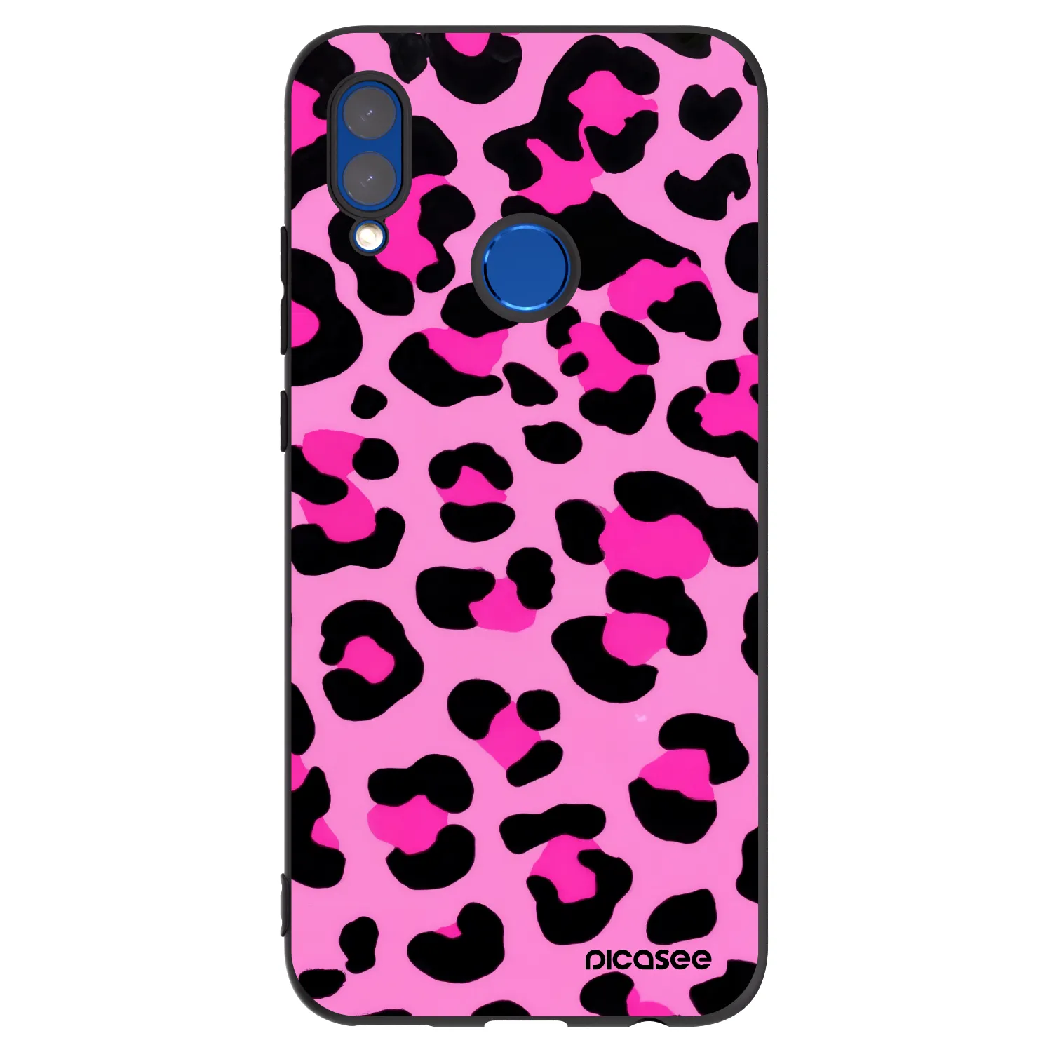 Picasee Μαύρη θήκη σιλικόνης για Huawei P Smart 2019 - Pink Tiger