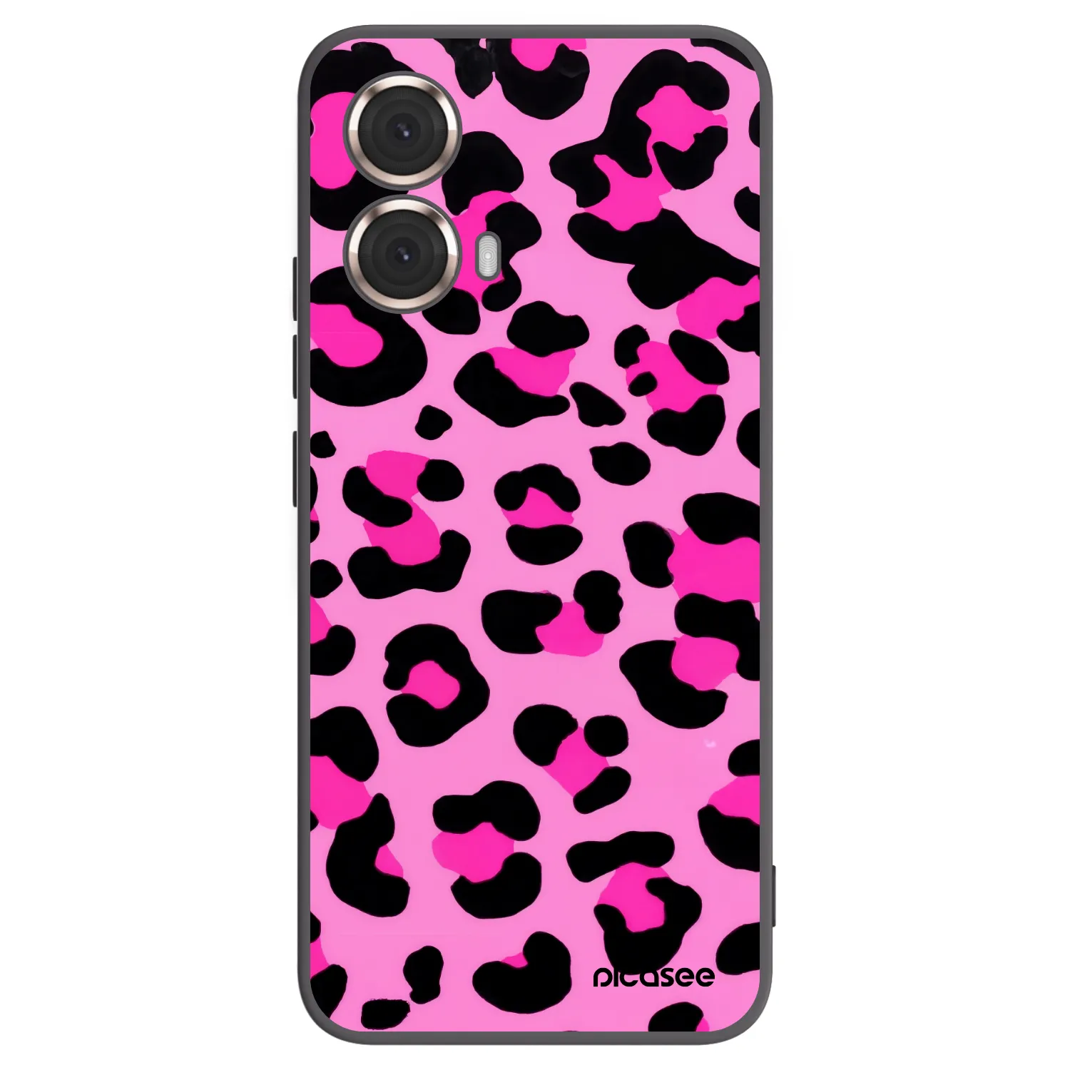 Picasee Μαύρη θήκη σιλικόνης για Motorola Moto G85 - Pink Tiger