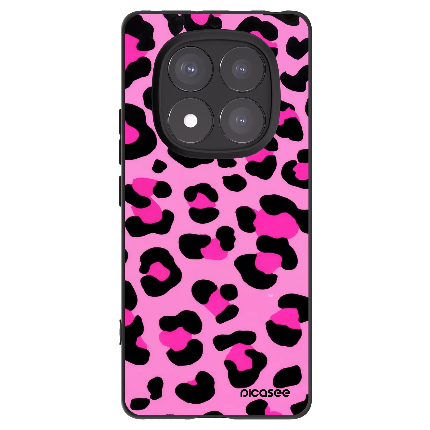Picasee Μαύρη θήκη σιλικόνης για Xiaomi Redmi Note 14 Pro+ 5G - Pink Tiger