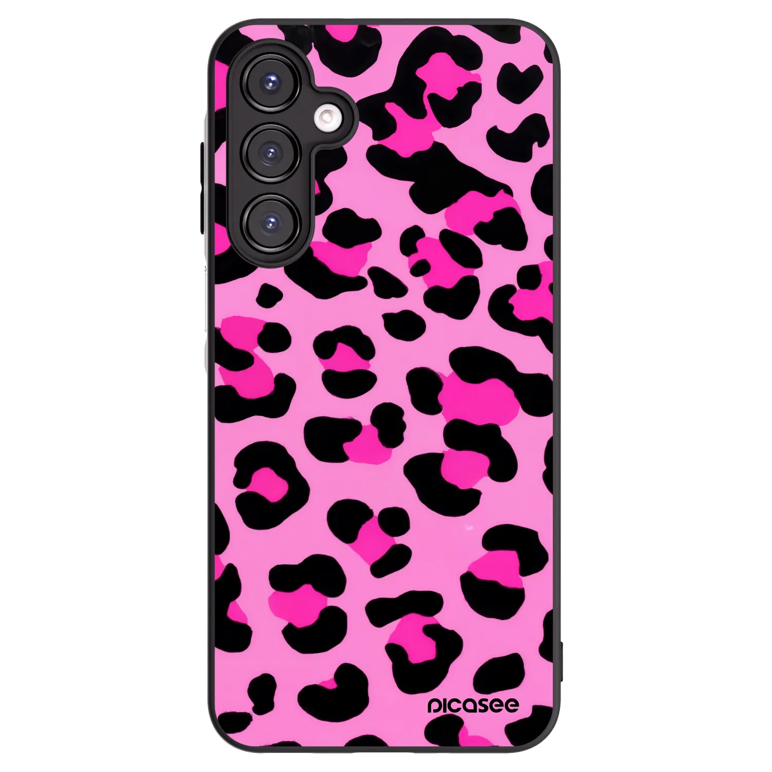 Picasee Μαύρη θήκη σιλικόνης για Samsung Galaxy A16 5G - Pink Tiger
