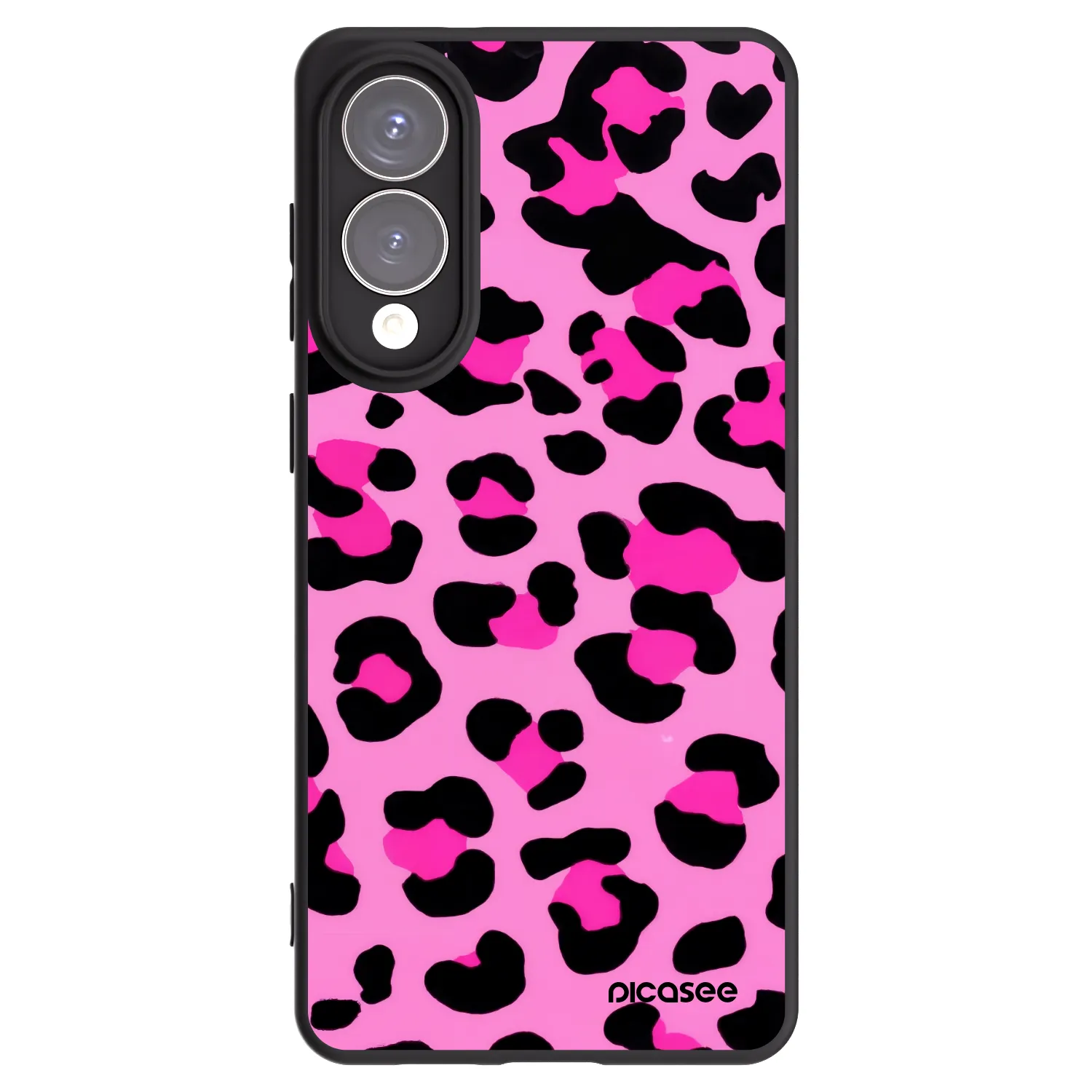 Picasee Μαύρη θήκη σιλικόνης για Samsung Galaxy S25 Edge 5G - Pink Tiger
