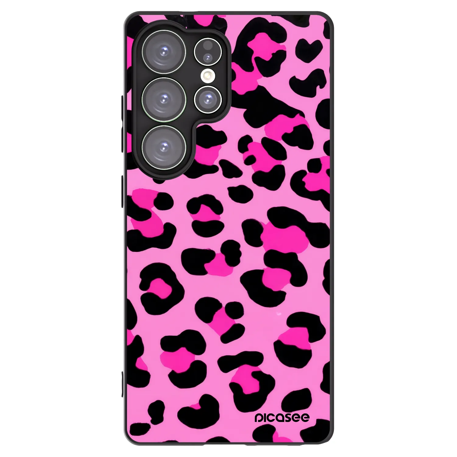 Picasee Μαύρη θήκη σιλικόνης για Samsung Galaxy S25 Ultra 5G - Pink Tiger