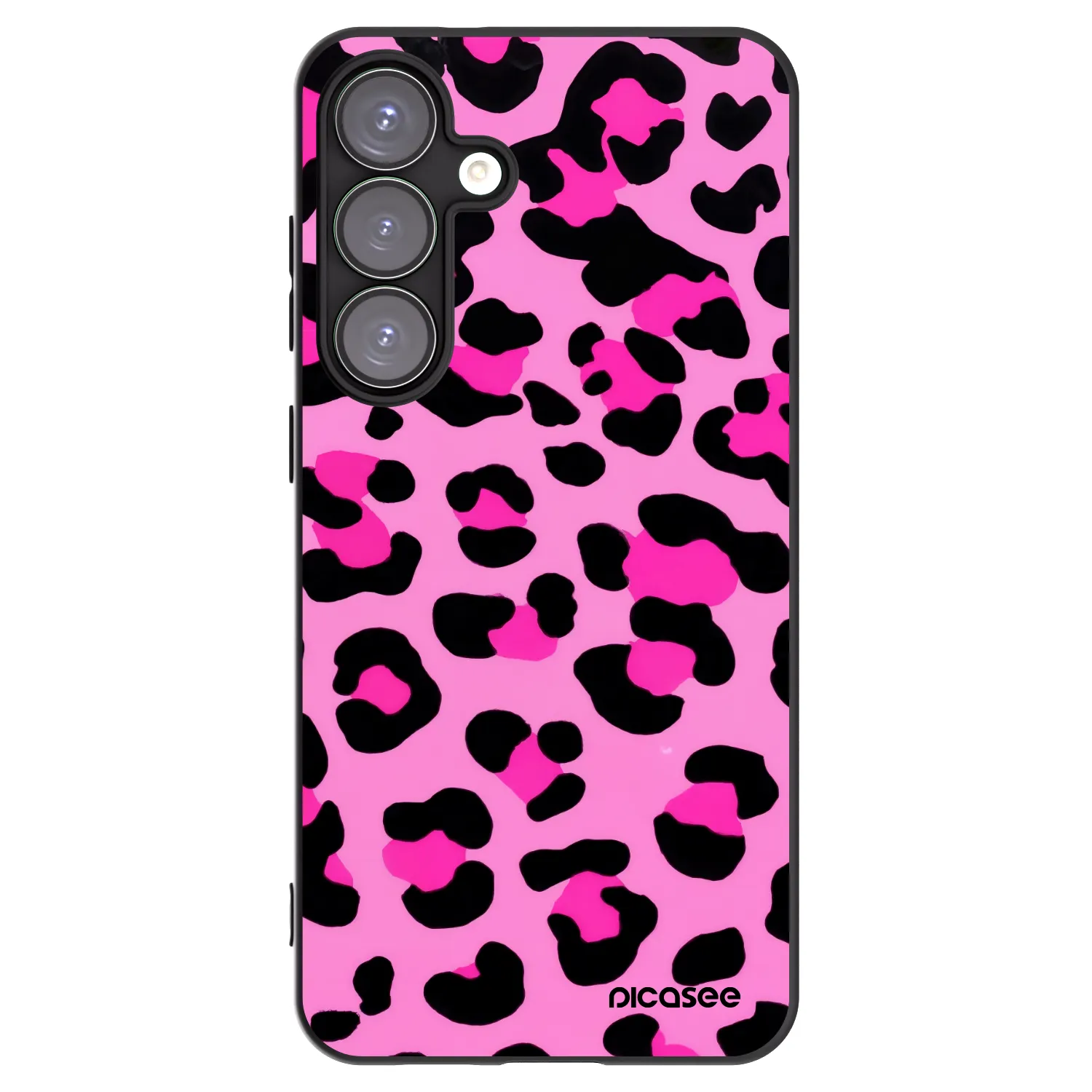 Picasee Μαύρη θήκη σιλικόνης για Samsung Galaxy S25+ 5G - Pink Tiger