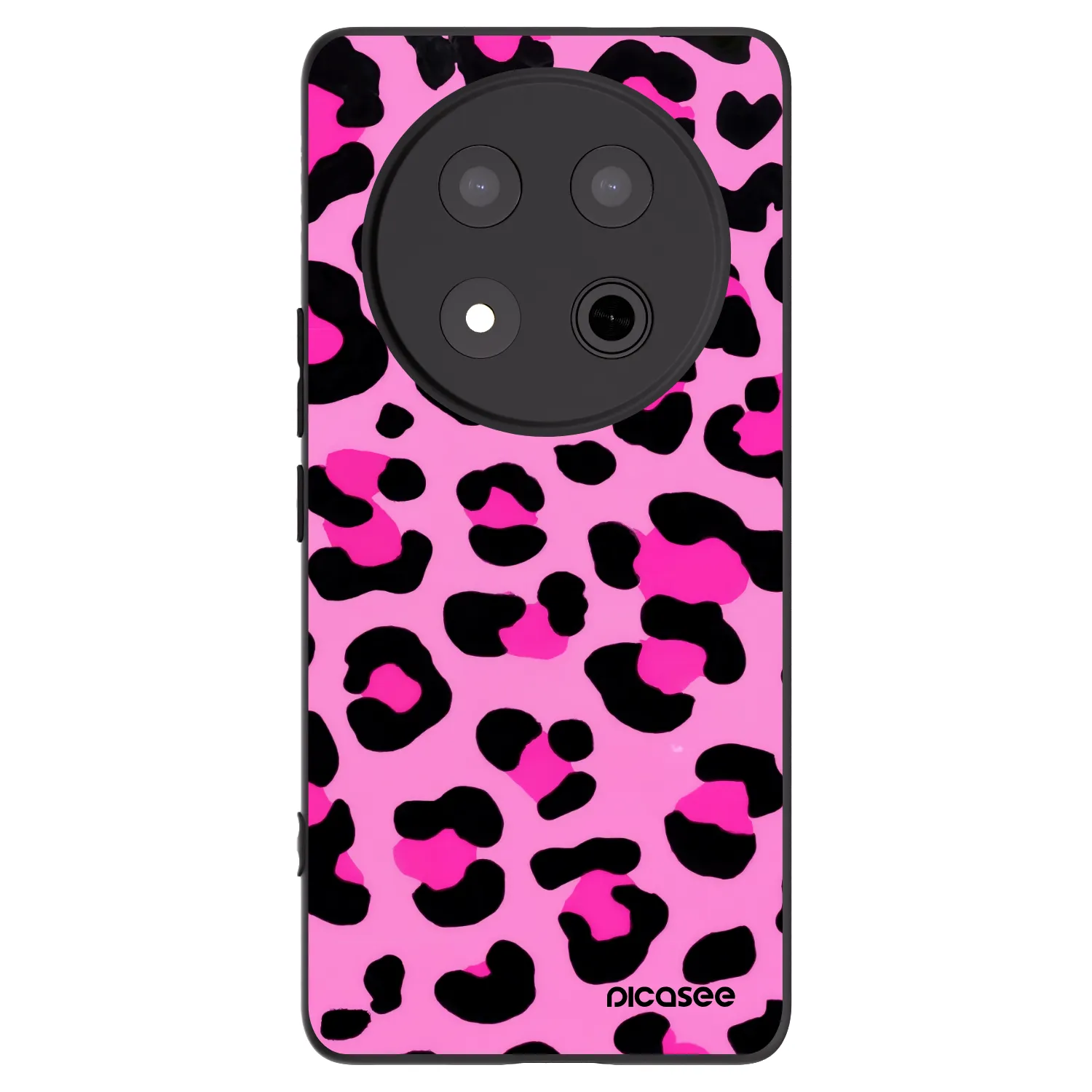 Picasee Μαύρη θήκη σιλικόνης για Honor Magic7 Lite 5G - Pink Tiger