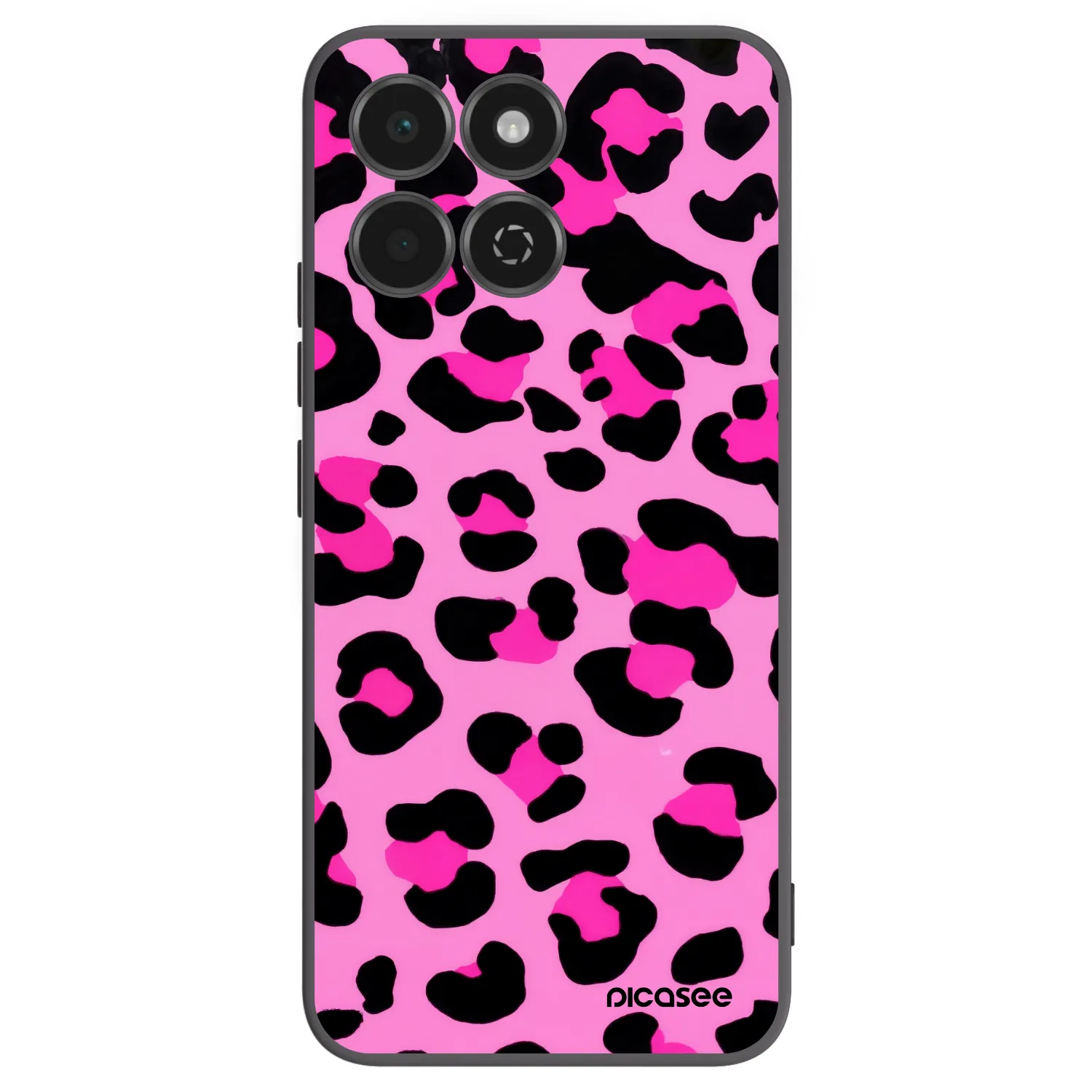 Picasee Μαύρη θήκη σιλικόνης για Honor 200 Smart 5G - Pink Tiger