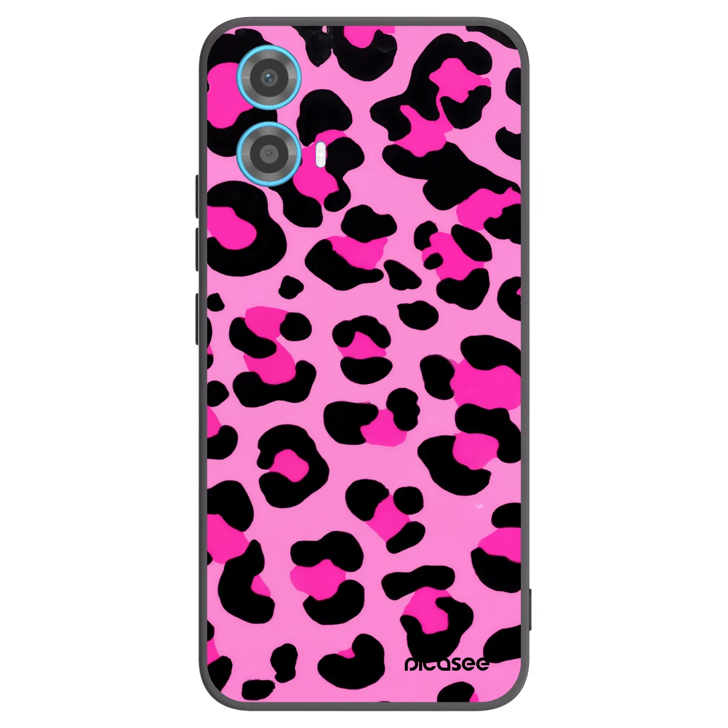 Picasee Μαύρη θήκη σιλικόνης για Motorola Moto G34 5G - Pink Tiger