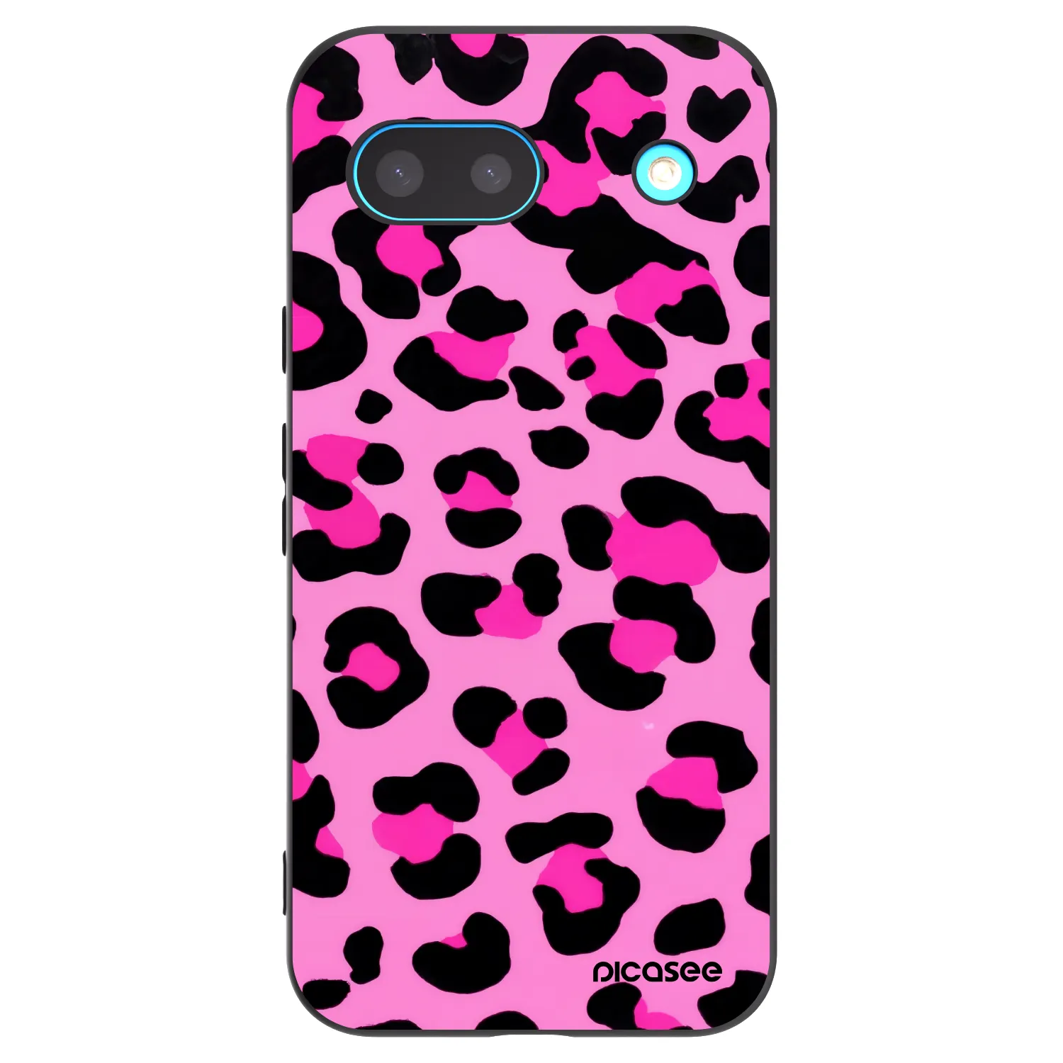 Picasee Μαύρη θήκη σιλικόνης για Google Pixel 8a - Pink Tiger