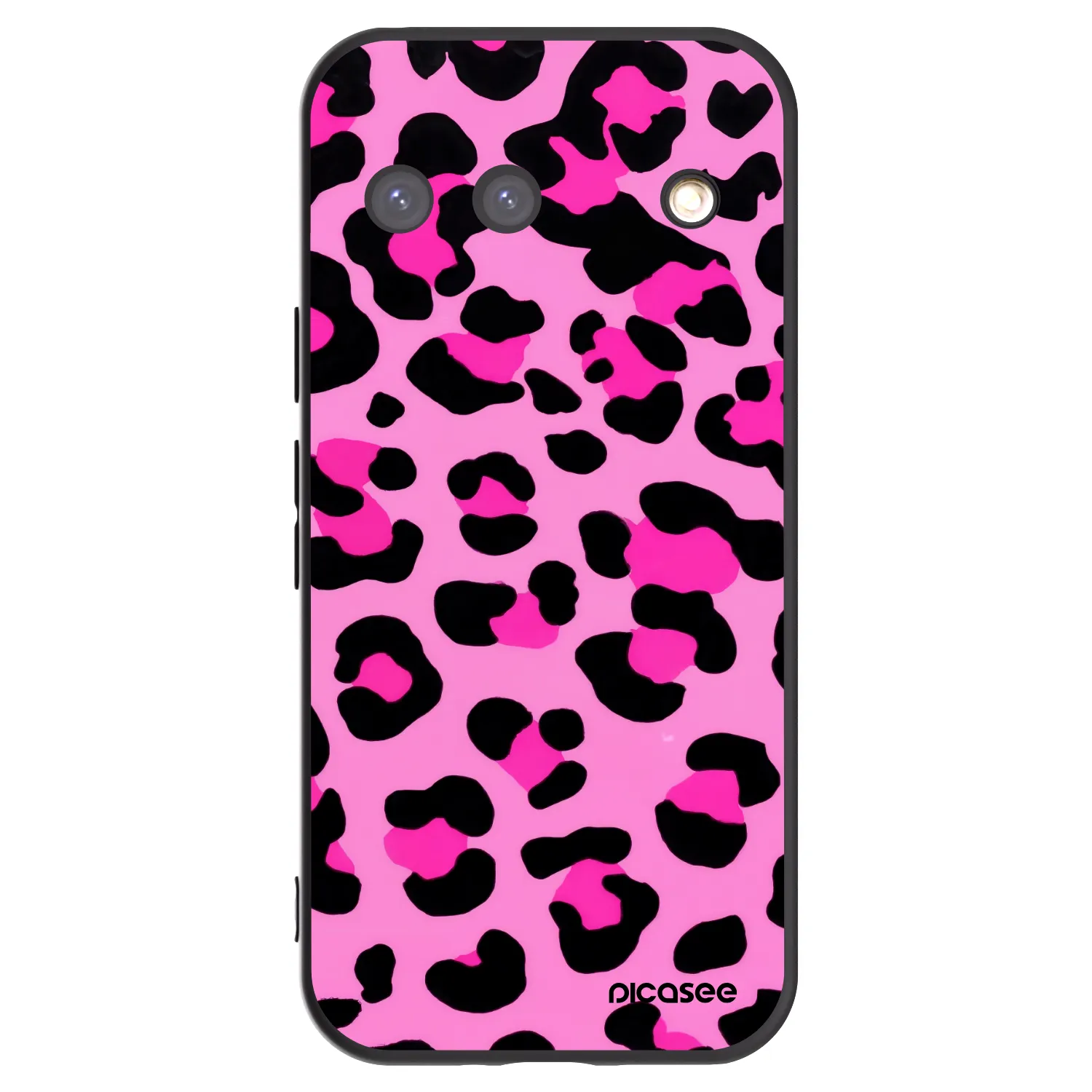 Picasee Μαύρη θήκη σιλικόνης για Google Pixel 9 - Pink Tiger
