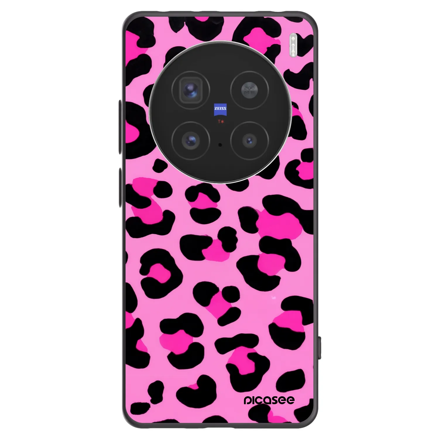 Picasee Μαύρη θήκη σιλικόνης για Vivo X200 Pro - Pink Tiger