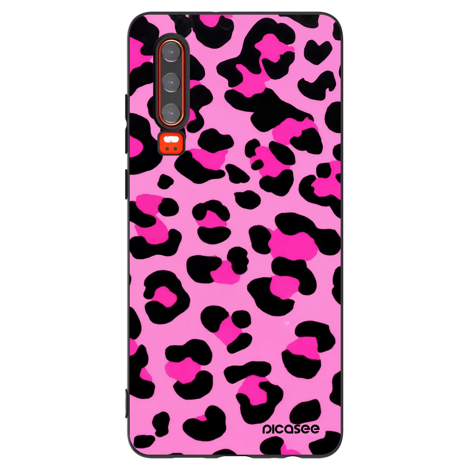 Picasee Μαύρη θήκη σιλικόνης για Huawei P30 - Pink Tiger