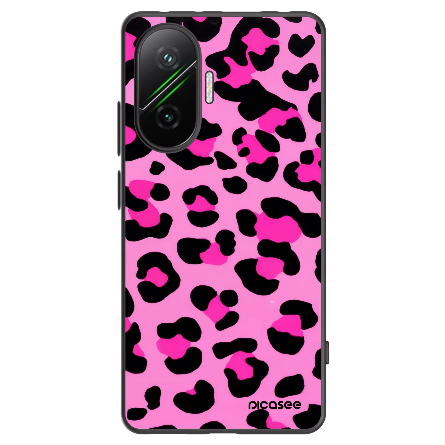 Picasee Μαύρη θήκη σιλικόνης για Xiaomi Poco F7 5G - Pink Tiger