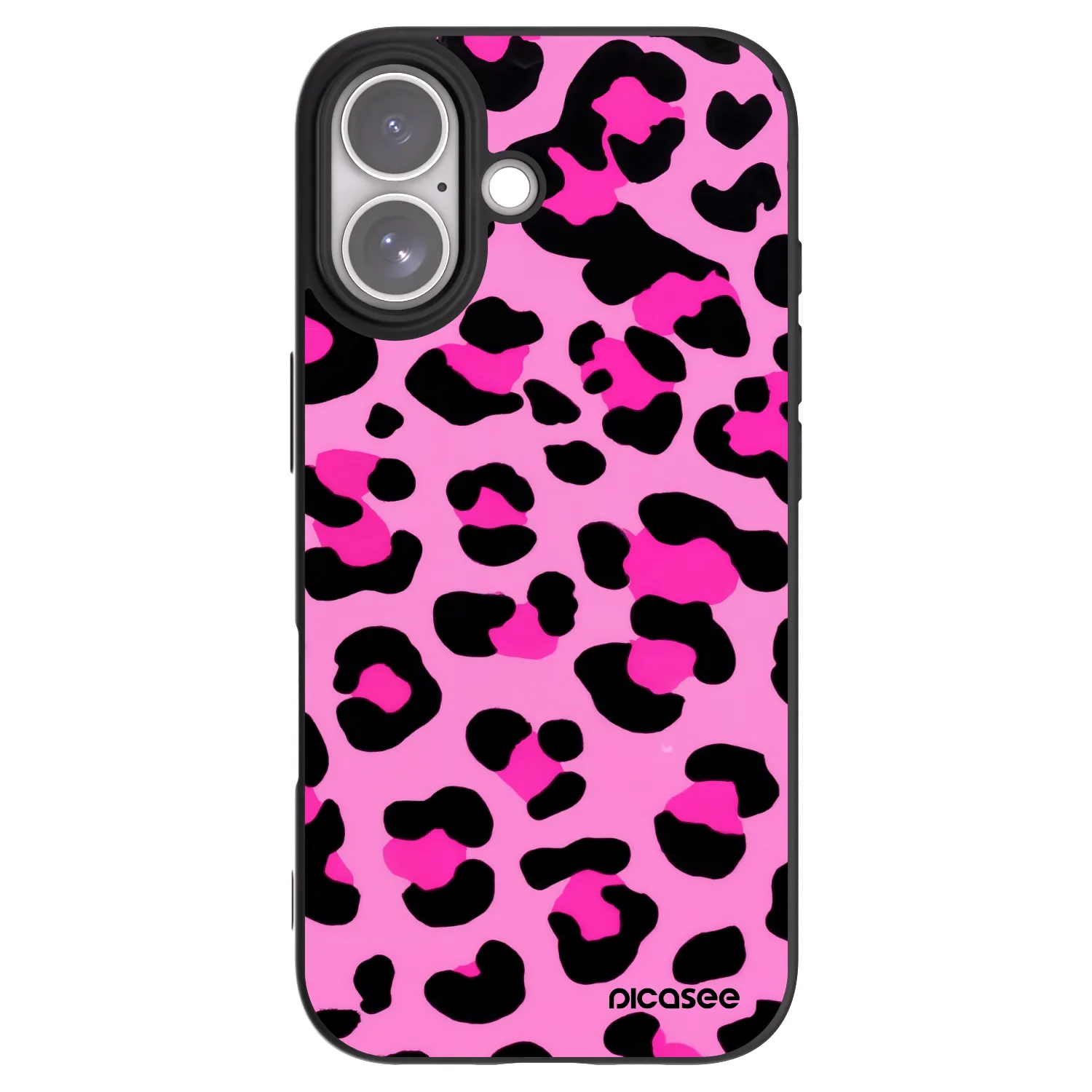 Picasee Μαύρη θήκη σιλικόνης για Apple iPhone 17 - Pink Tiger