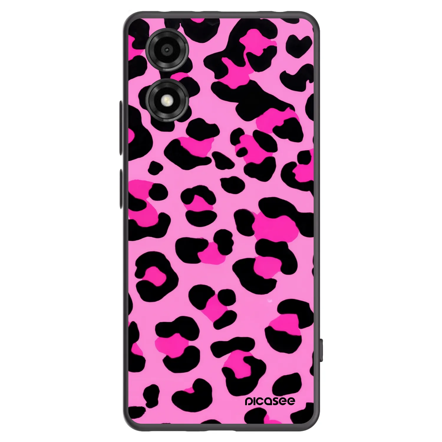 Picasee Μαύρη θήκη σιλικόνης για Motorola Moto E14 - Pink Tiger