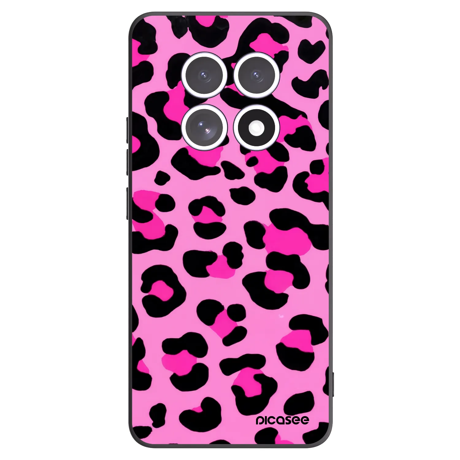 Picasee Μαύρη θήκη σιλικόνης για Xiaomi Redmi Note 15 - Pink Tiger