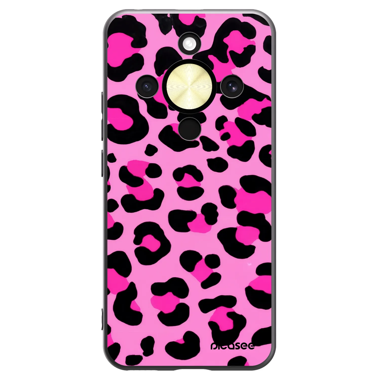 Picasee Μαύρη θήκη σιλικόνης για Honor Magic8 Lite 5G - Pink Tiger