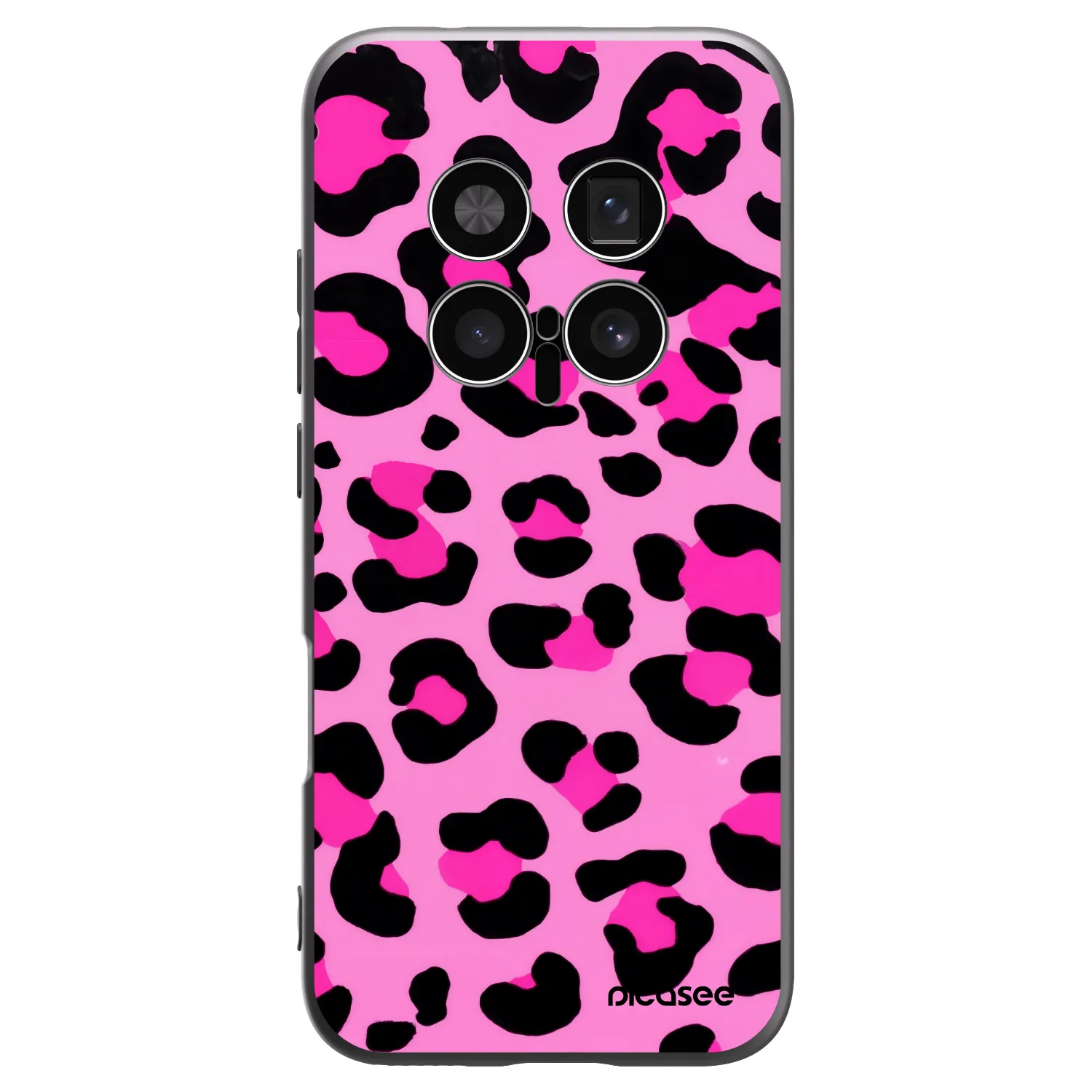 Picasee Μαύρη θήκη σιλικόνης για Honor Magic8 Pro 5G - Pink Tiger