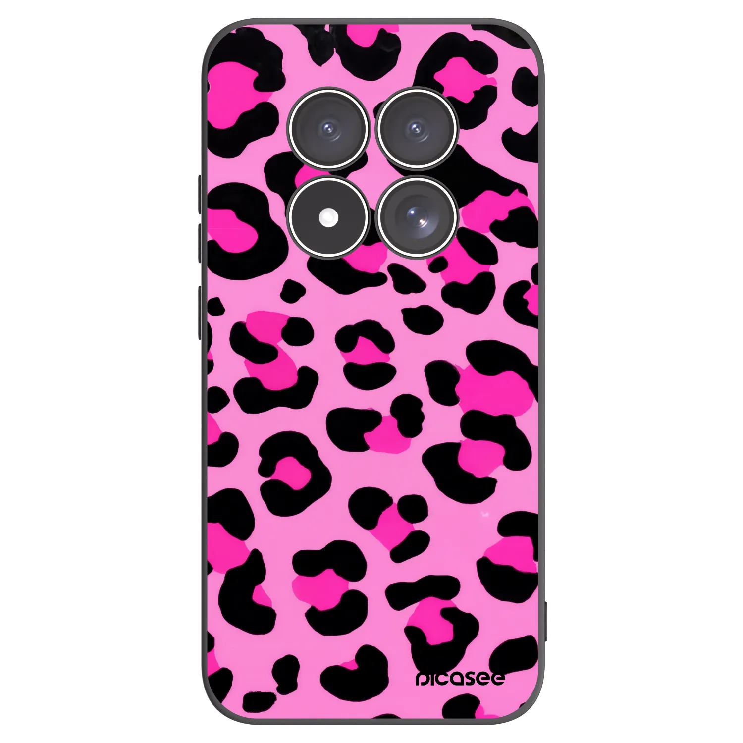 Picasee Μαύρη θήκη σιλικόνης για Xiaomi Redmi Note 15 Pro 5G - Pink Tiger