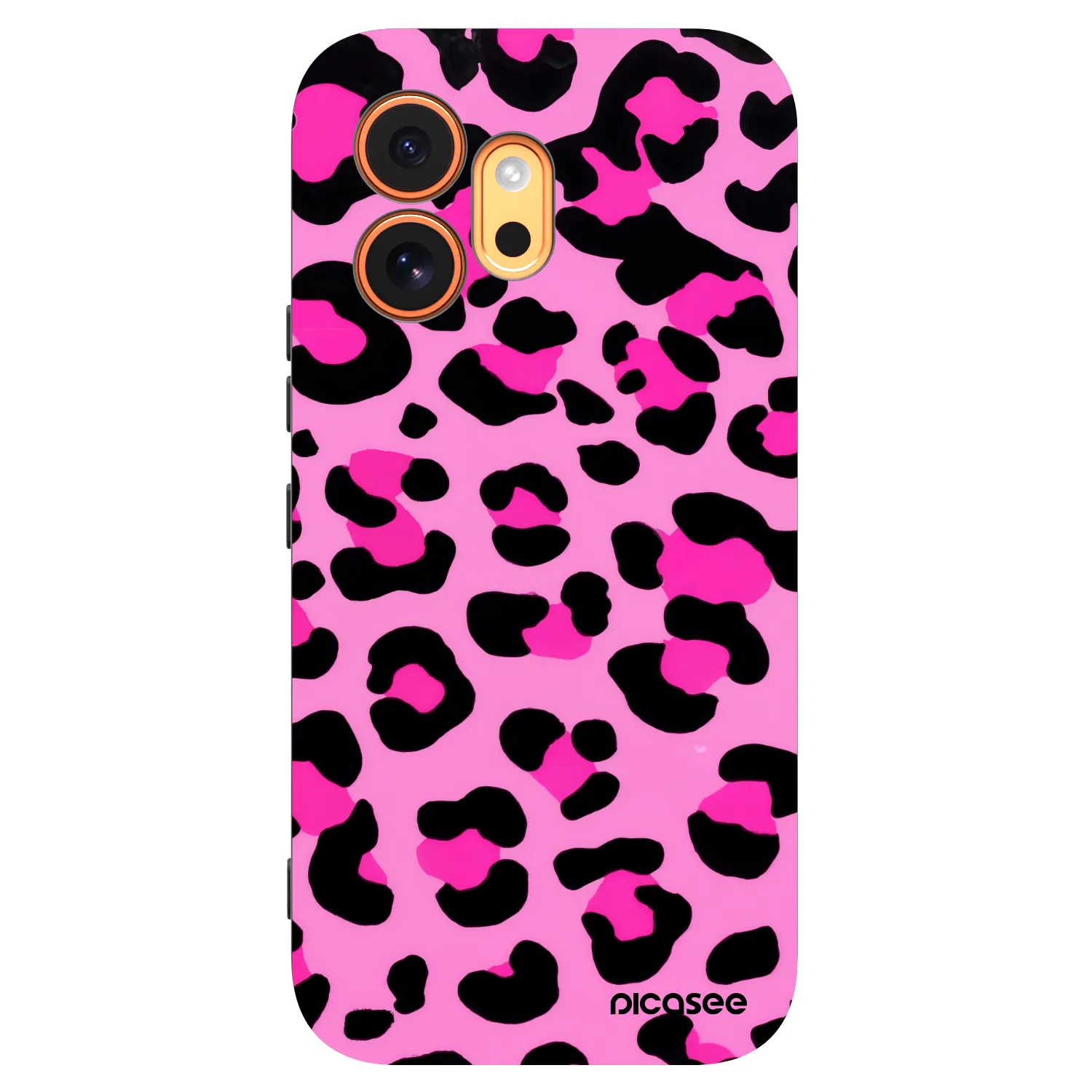 Picasee Μαύρη θήκη σιλικόνης για Honor 600 - Pink Tiger
