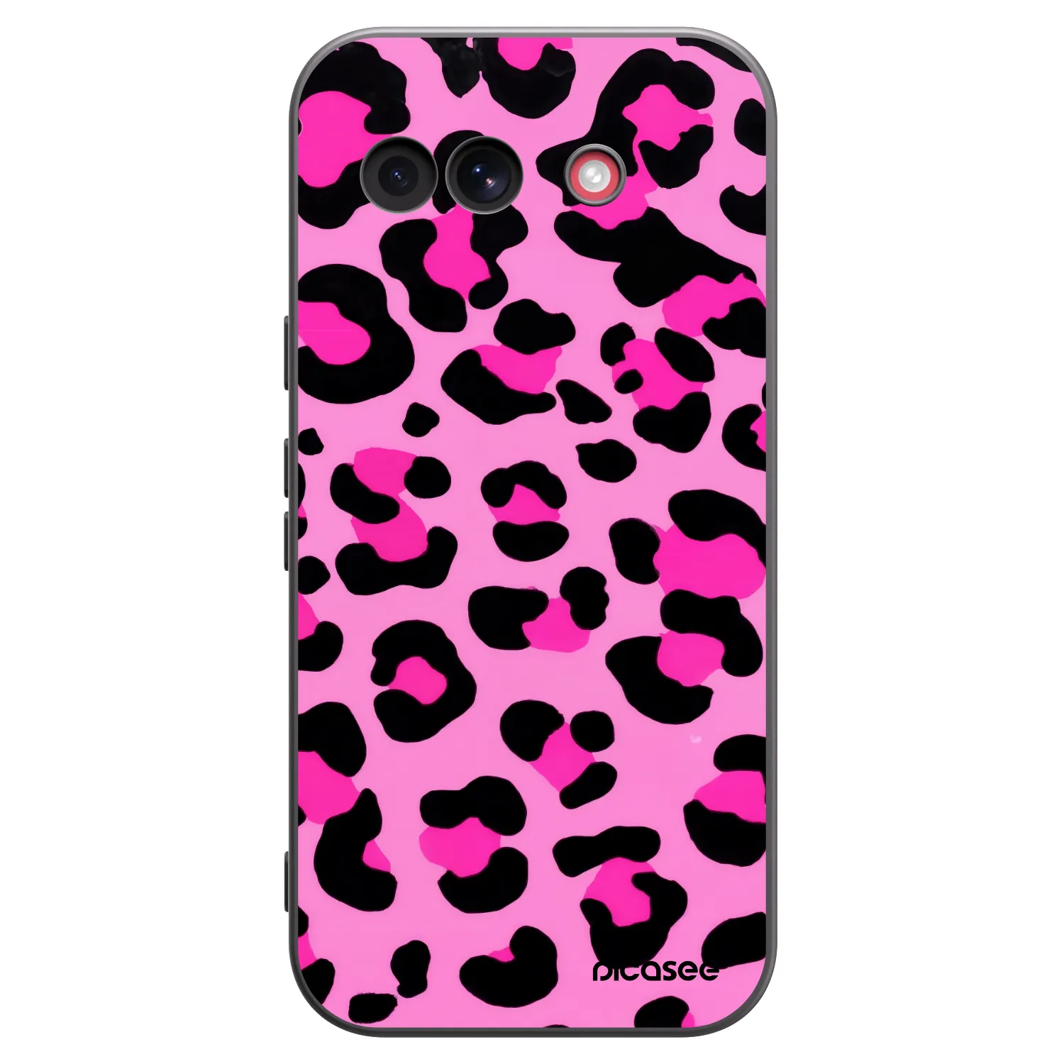 Picasee Μαύρη θήκη σιλικόνης για Google Pixel 10a - Pink Tiger
