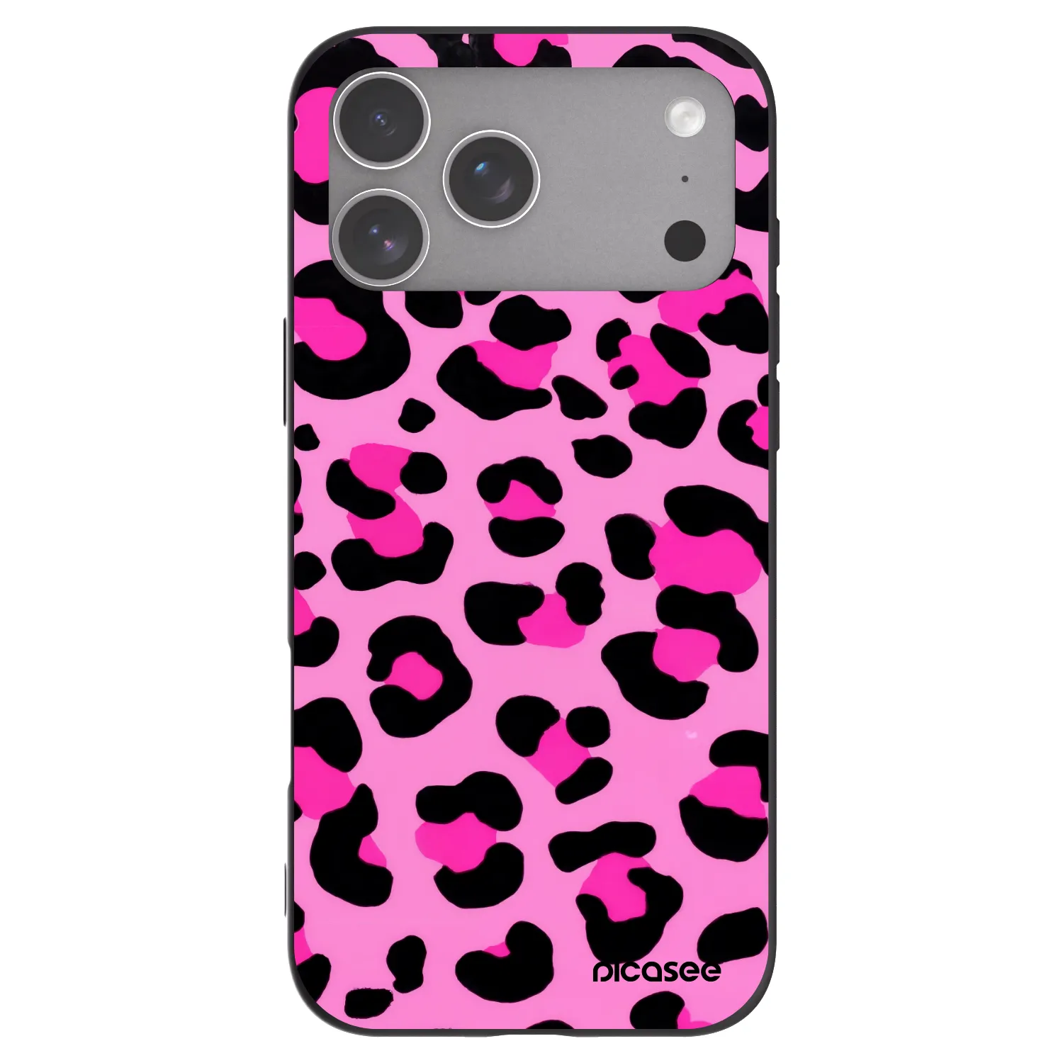 Picasee Μαύρη θήκη σιλικόνης για Apple iPhone 18 Pro Max - Pink Tiger