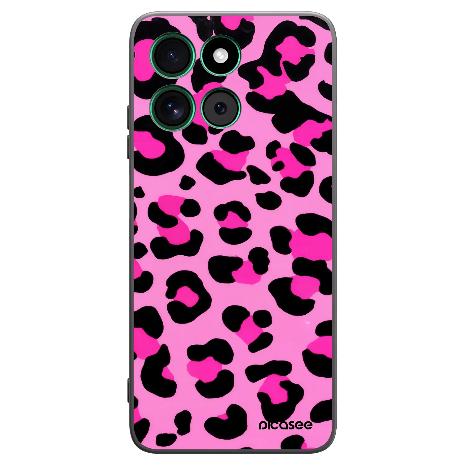 Picasee Μαύρη θήκη σιλικόνης για Motorola Moto G57 Power - Pink Tiger