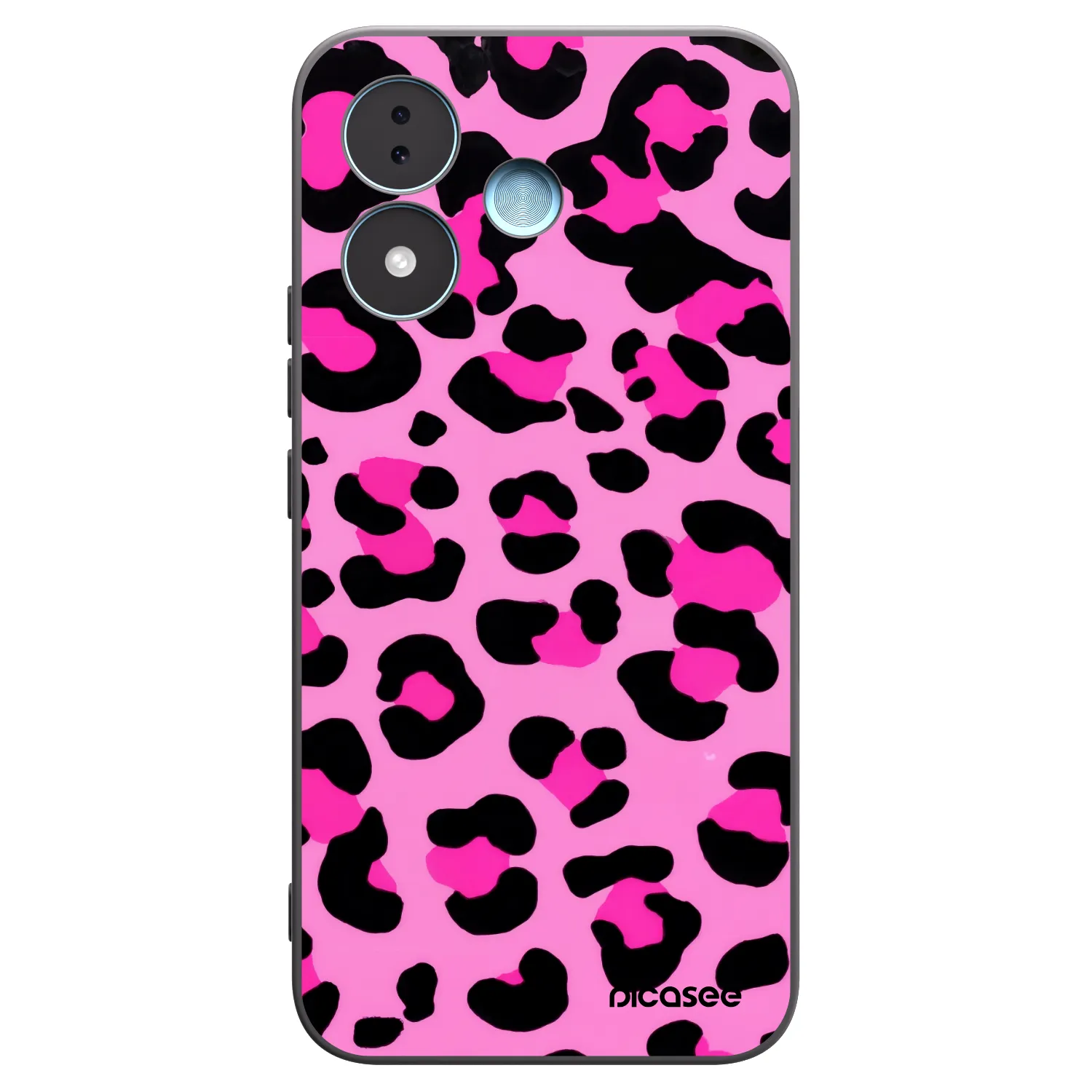 Picasee Μαύρη θήκη σιλικόνης για Xiaomi Redmi Note 17 5G - Pink Tiger