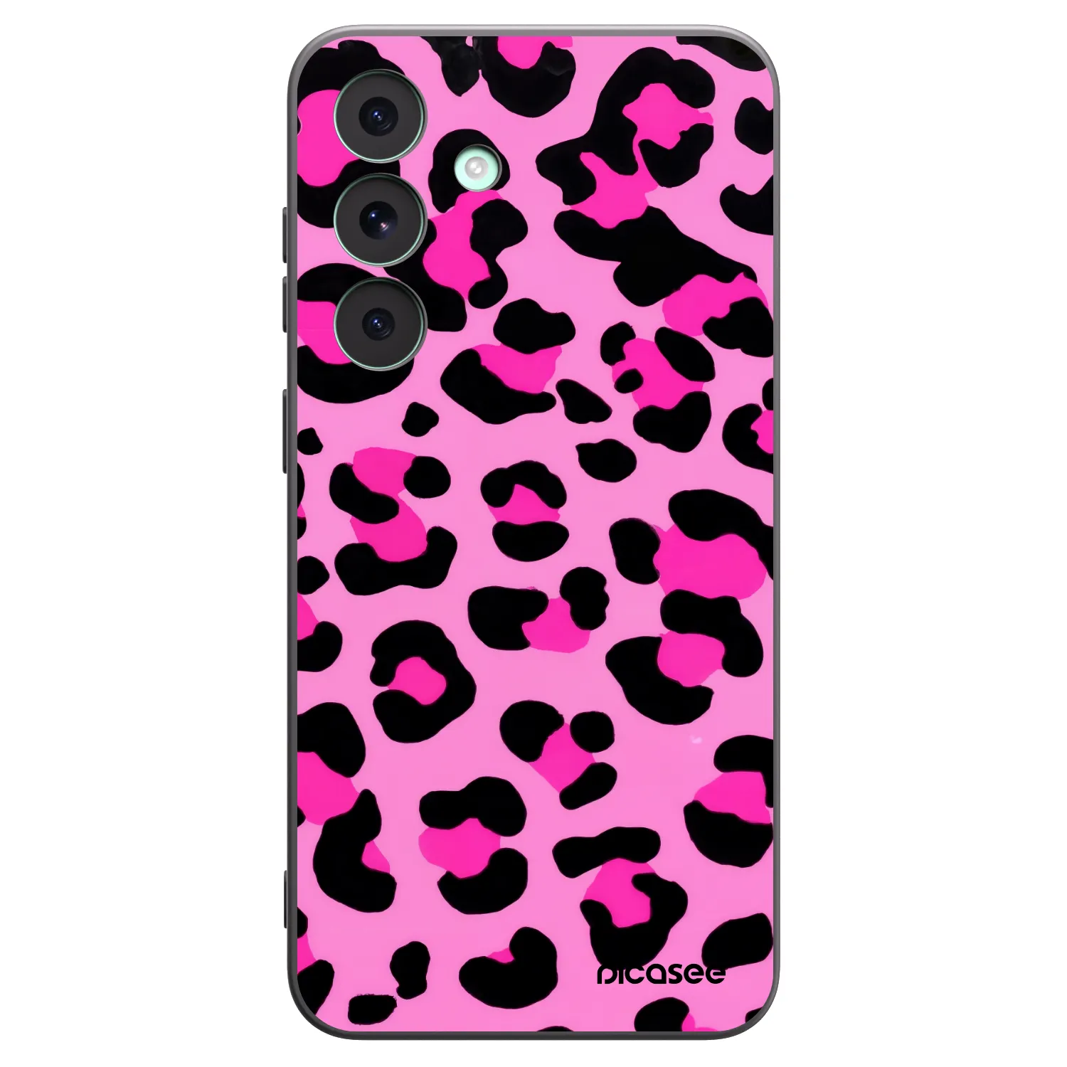 Picasee Μαύρη θήκη σιλικόνης για Samsung Galaxy S26 FE - Pink Tiger