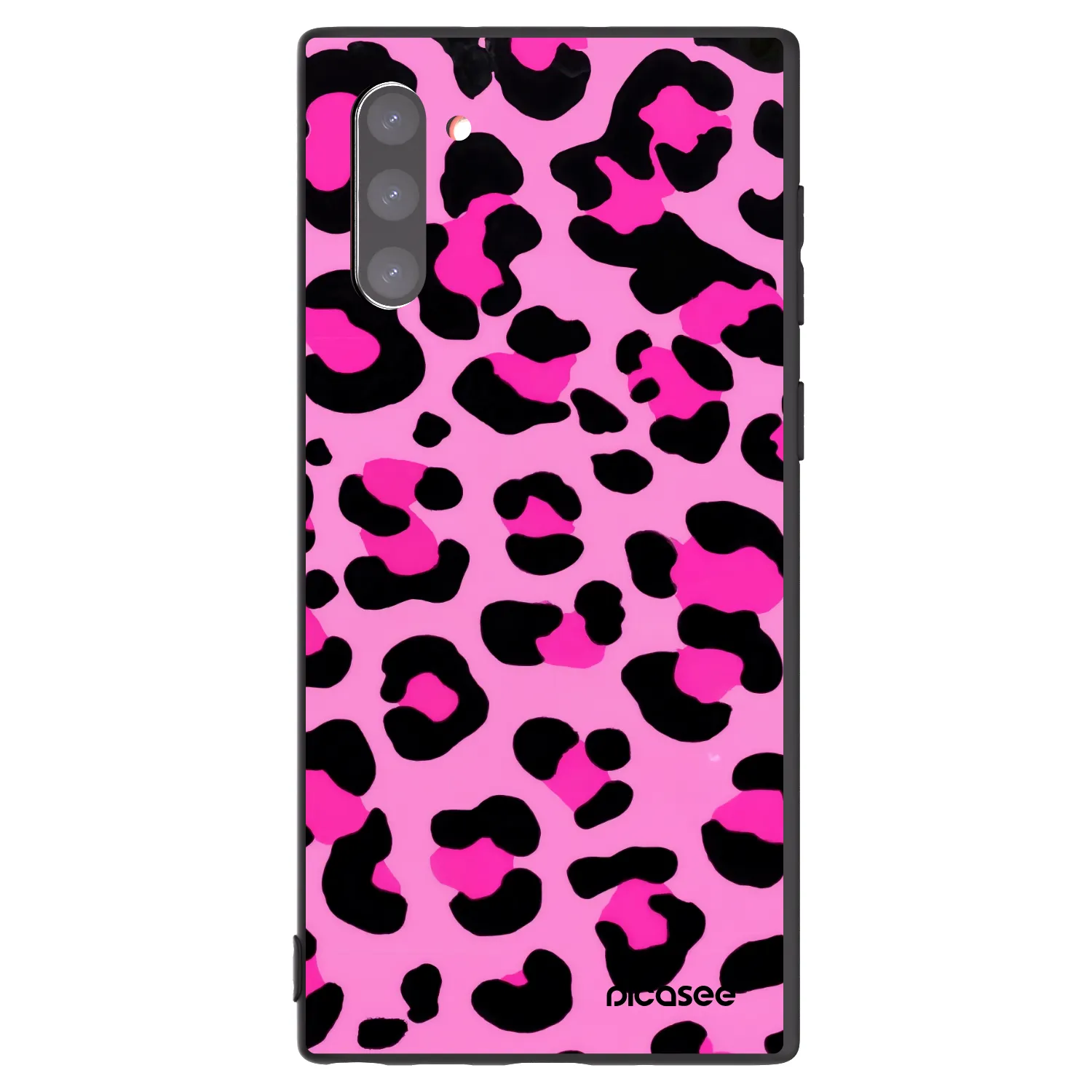 Picasee Μαύρη θήκη σιλικόνης για Samsung Galaxy Note 10 N970F - Pink Tiger