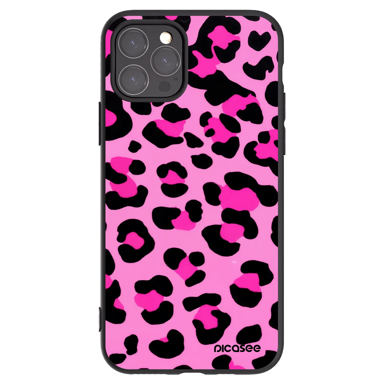 Picasee Μαύρη θήκη σιλικόνης για Apple iPhone 11 Pro - Pink Tiger