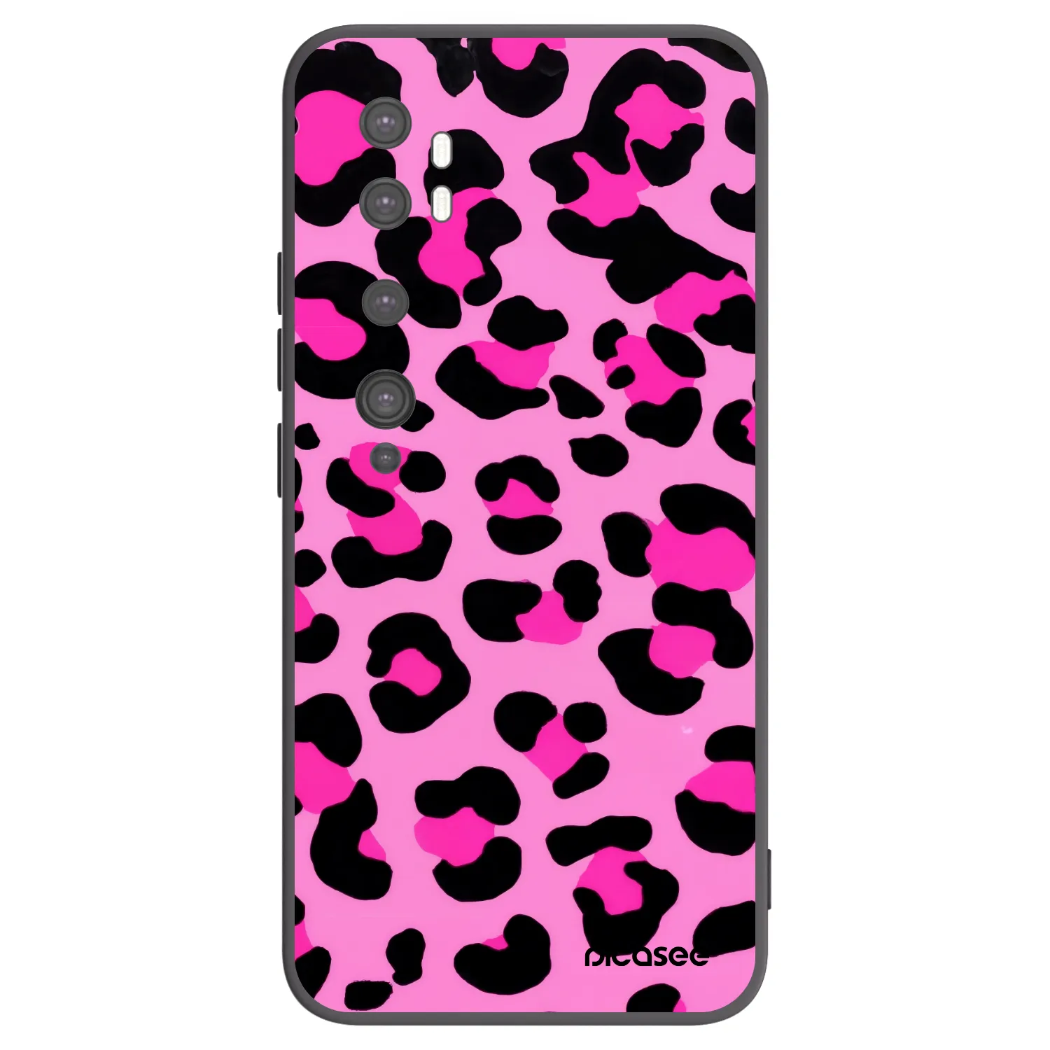 Picasee Μαύρη θήκη σιλικόνης για Xiaomi Mi Note 10 (Pro) - Pink Tiger